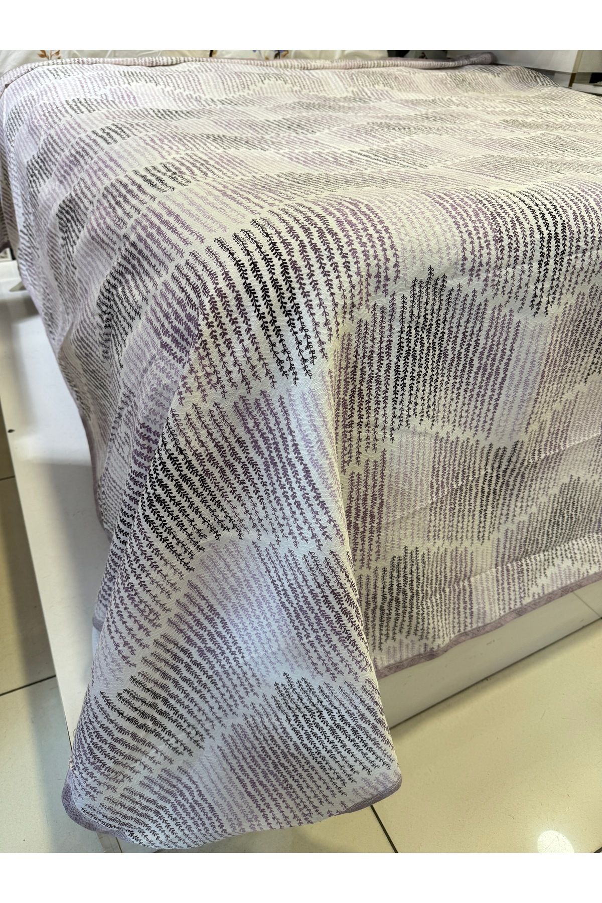 ŞENER HOME-Lilac Delta Patterned 200x240 Cm Double Single Pique Printed Poster 5