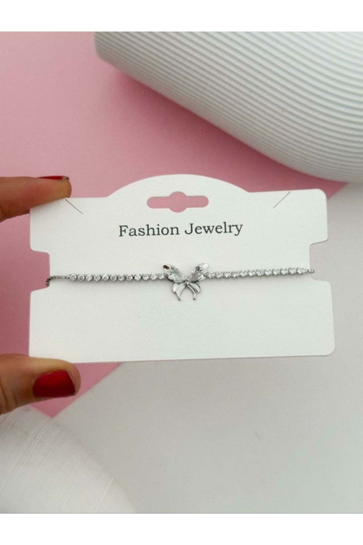 Butik Uğur Getiren Kelebek Işıltısı - Çelik Su Yolu Bileklik
