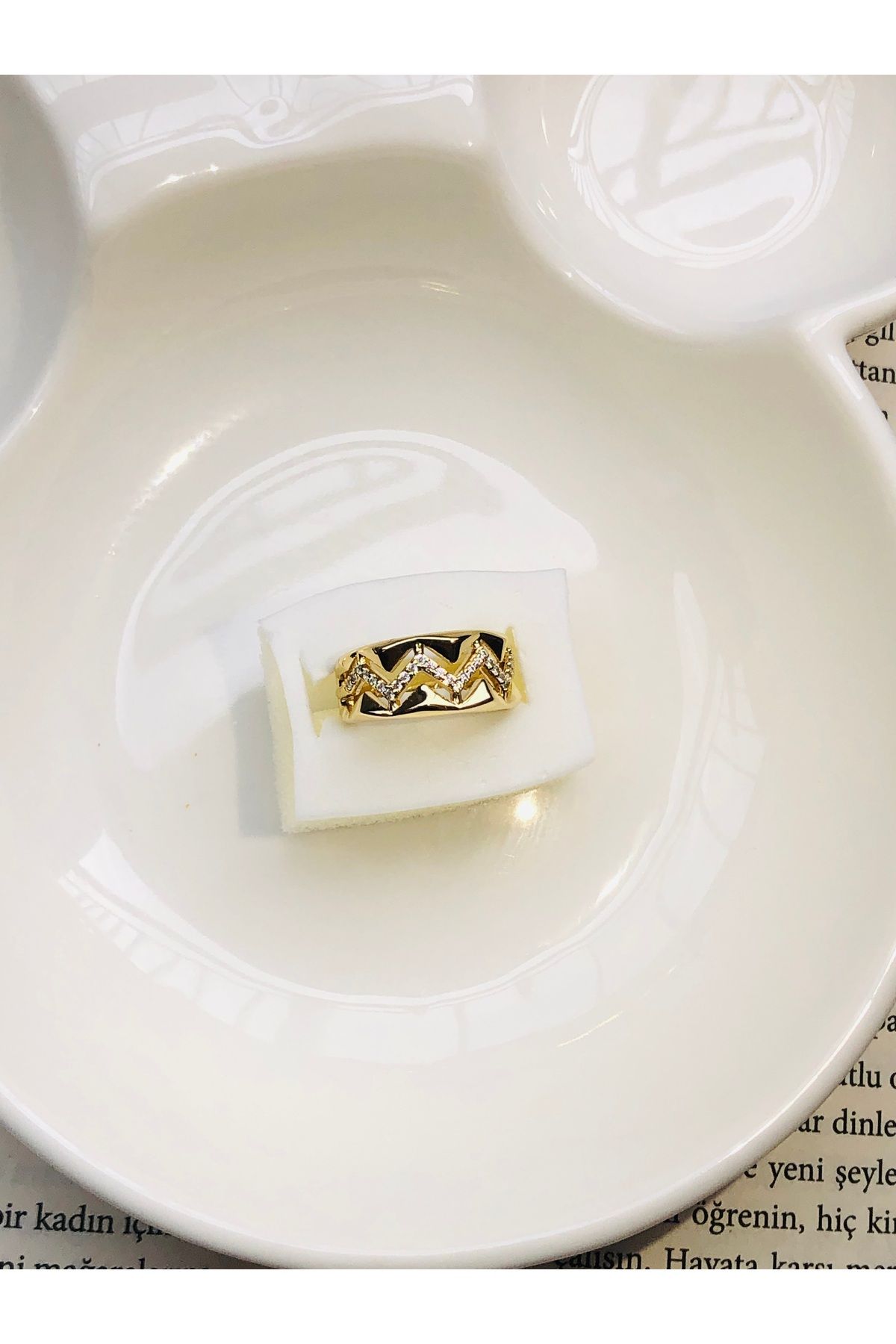 Butik Gold Çelik Ayarlanabilir Yüzük