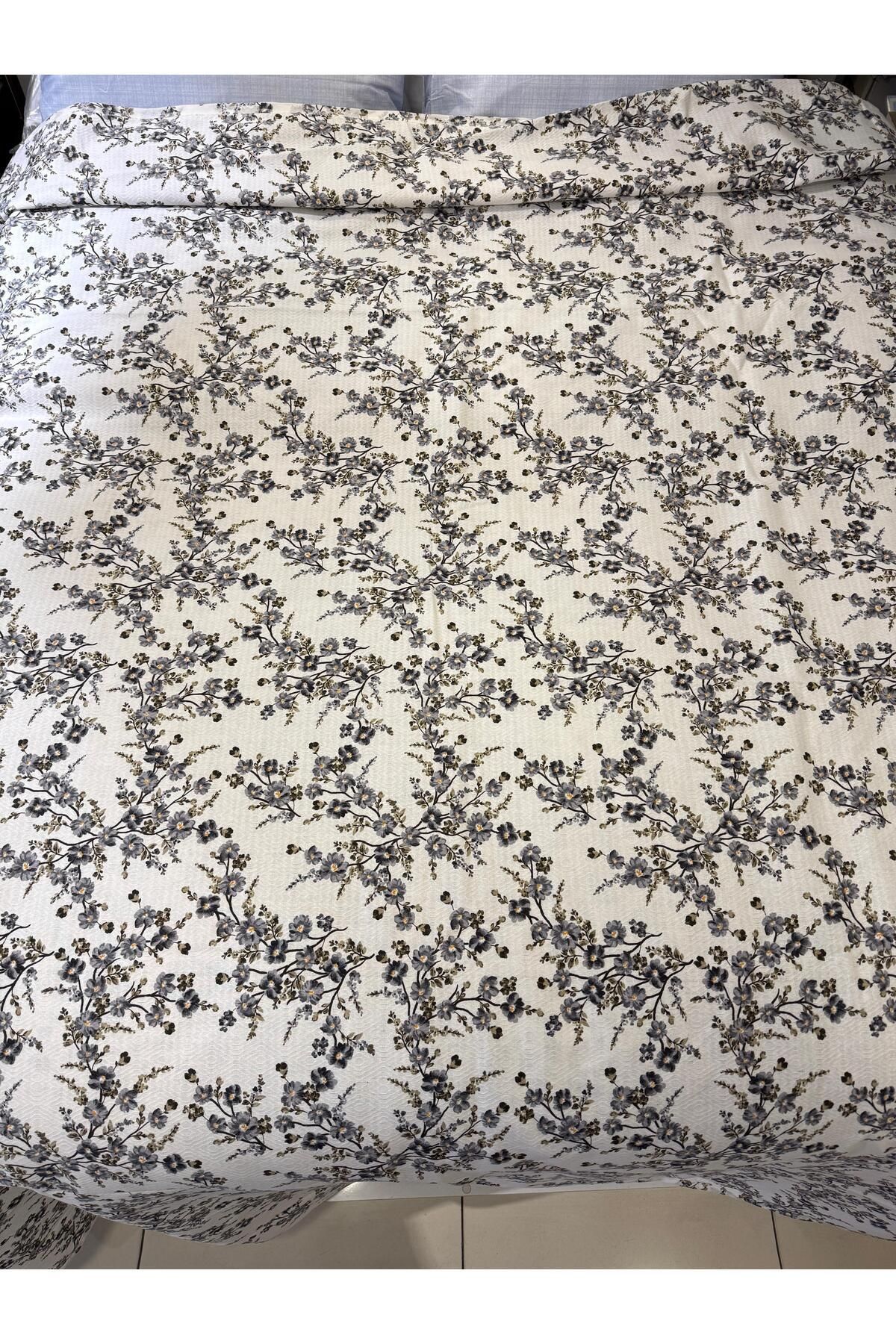 ŞENER HOME-Plum Branch Pattern Printed 200X240 Cm. Double (Battal) Single Pike 4