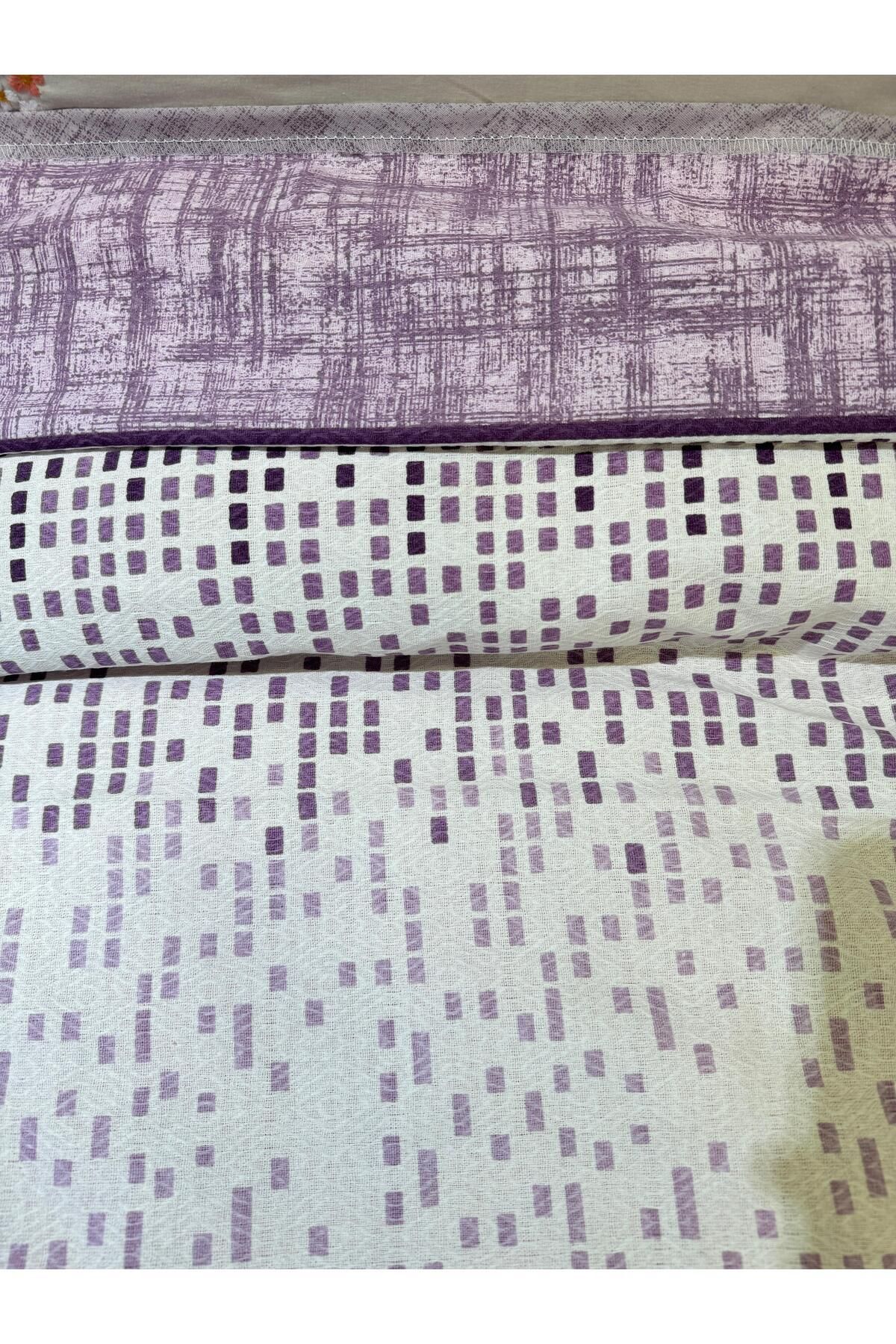 ŞENER HOME-150x240 cm.Single Lilac Patterned Sekans Print - Single Pike 4