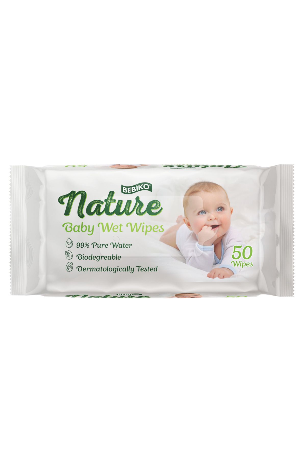 Bebiko NATURE dogal kokusuz su bazli mendil 50 lik x 12
