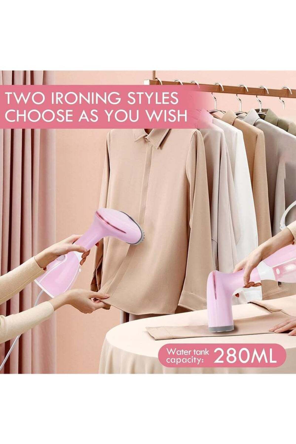 مكواة بخار ملابس، عالية الطاقة 1500 واط 280 مل