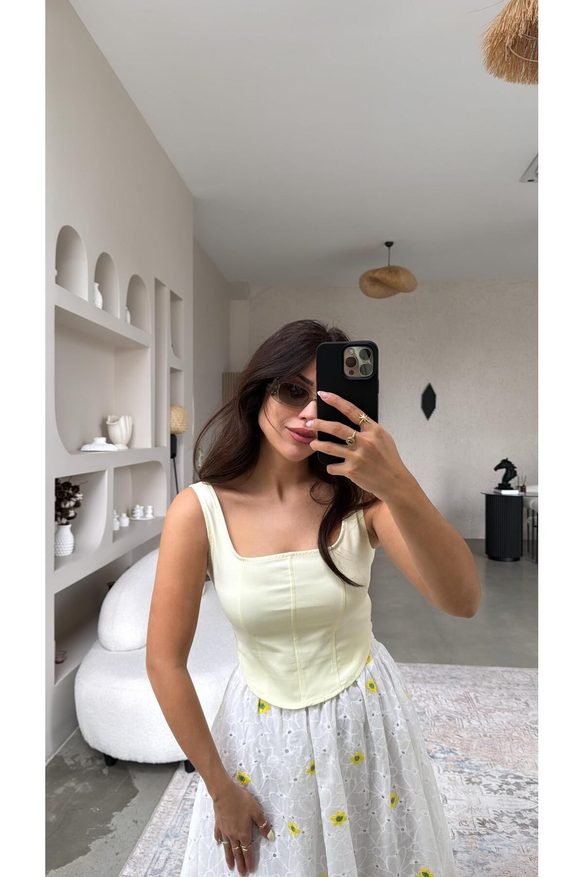 Buket Teke Limon Sarı Likralı Büstiyer