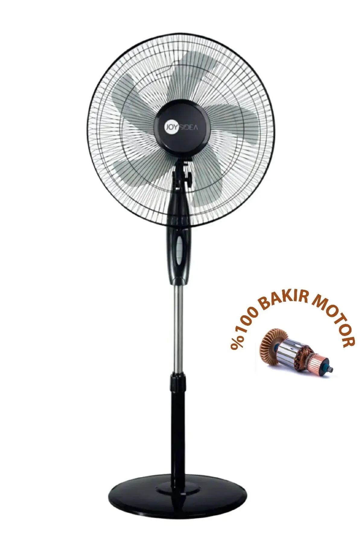 JOYSIDEA FN-100 16 İnç Ayaklı Vantilatör - 3 Kademeli Hız Ayarı, Sessiz ve Etkili Serinlik