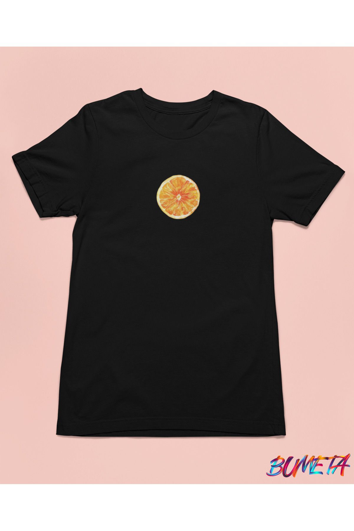 Bumeta Portakal Dilimi Minimal Unisex Tişört T-Shirt