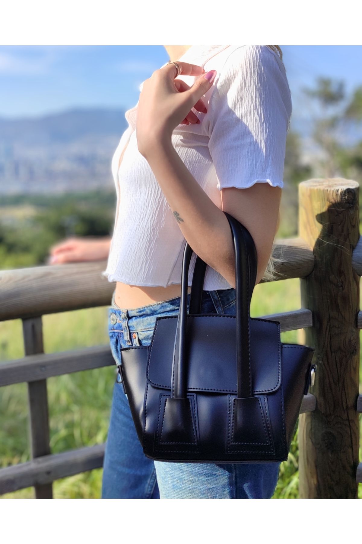LadyVenüs Kadın Mini Boy El Çantası, Askılı Çapraz Çanta
