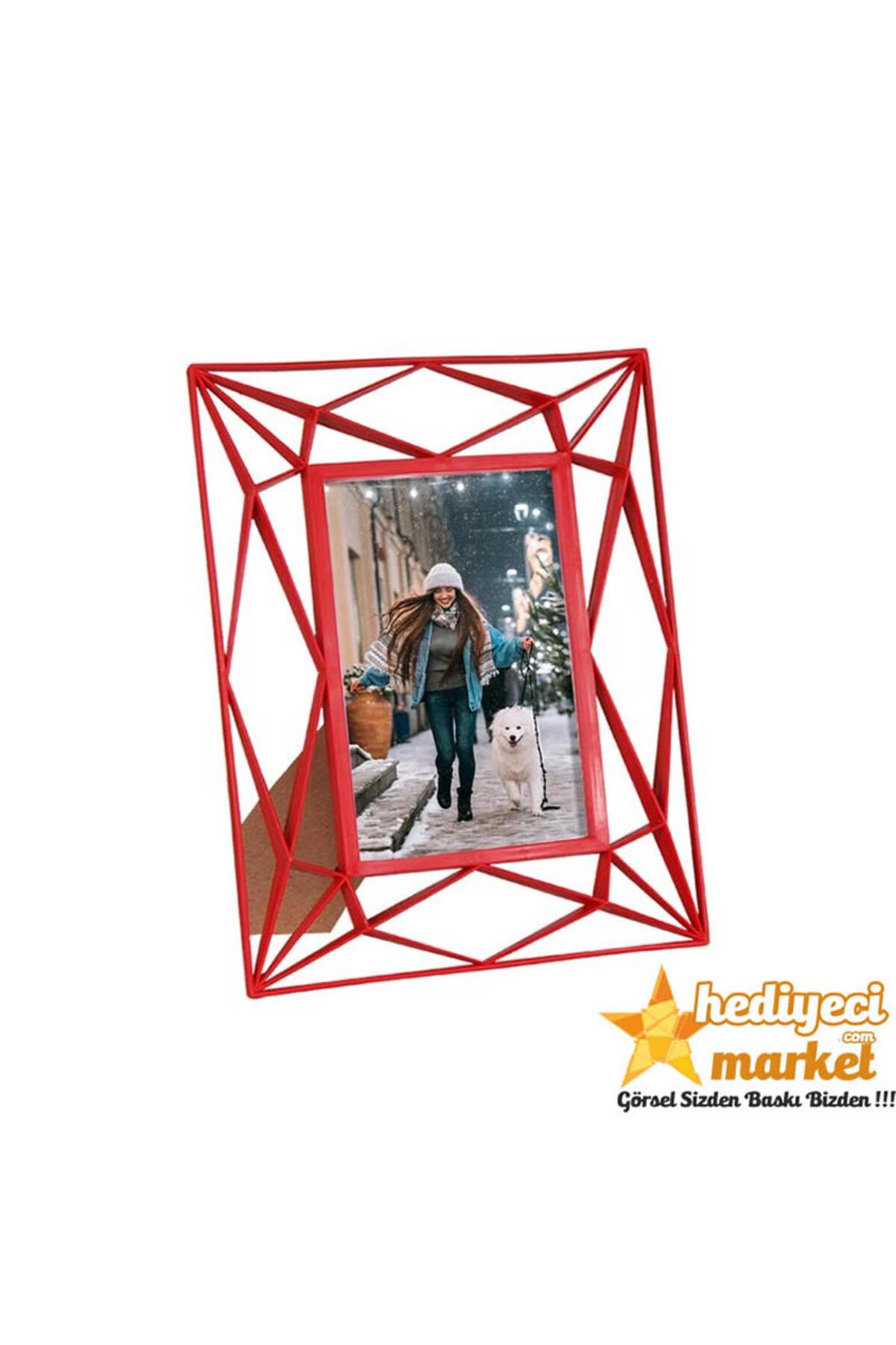Hediyeci Market Şık Dekoratif Fotoğraf Çerçevesi – 10x15 cm – Masaüstü Kullanıma Uygun