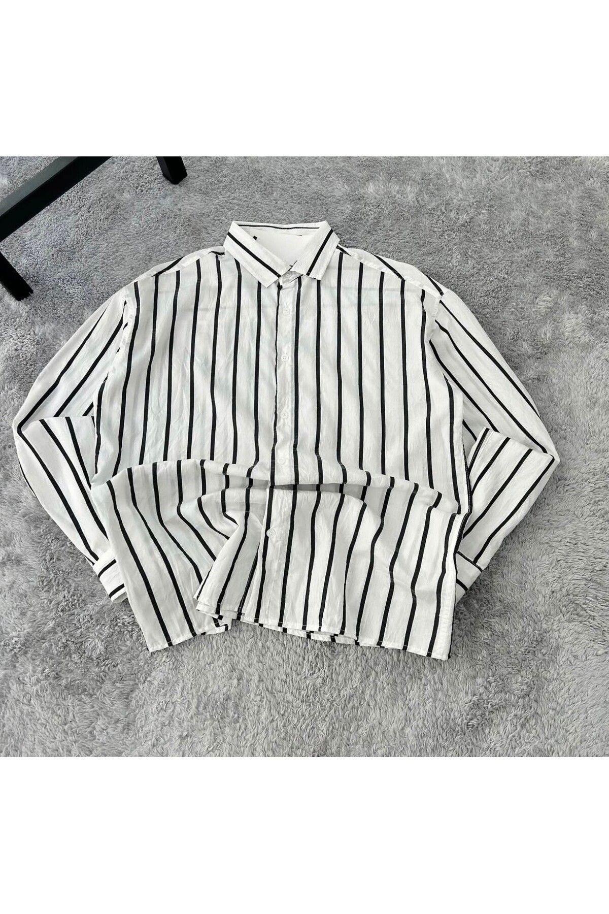 MFU collection Oversize Çizgili Gömlek