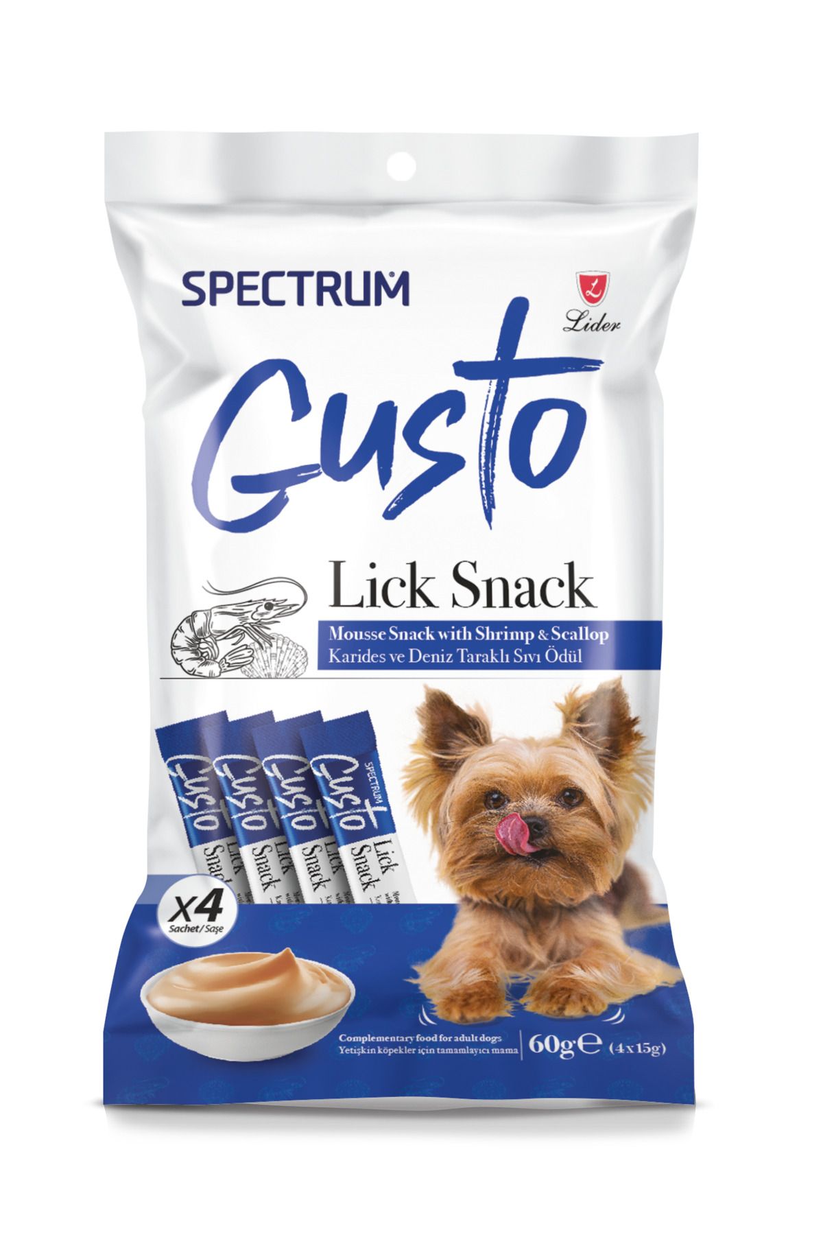 Spectrum Gusto Karidesli ve Deniz Taraklı Köpek Sıvı Ödülü 4x15 G