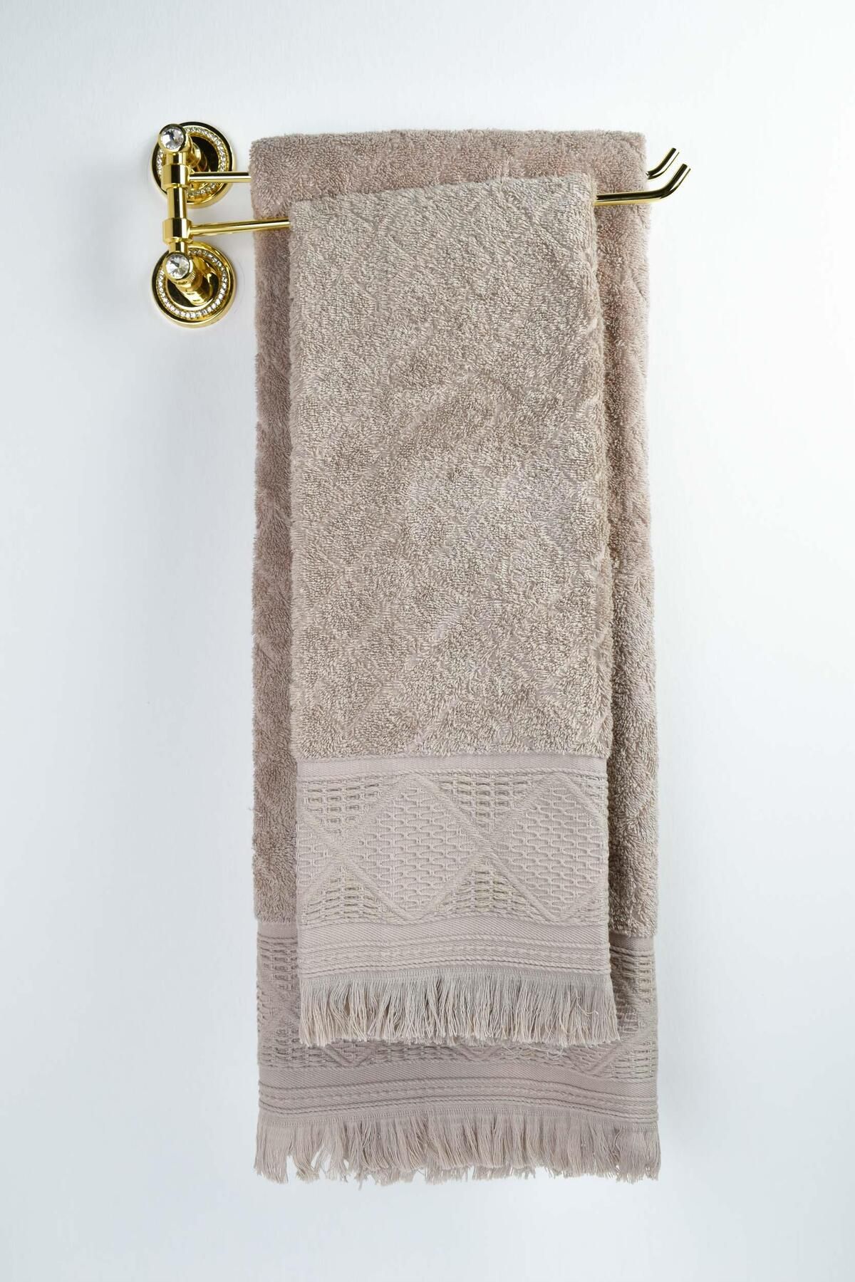 Biriz Moda Normade Banyo Havlusu - Koyu Bej