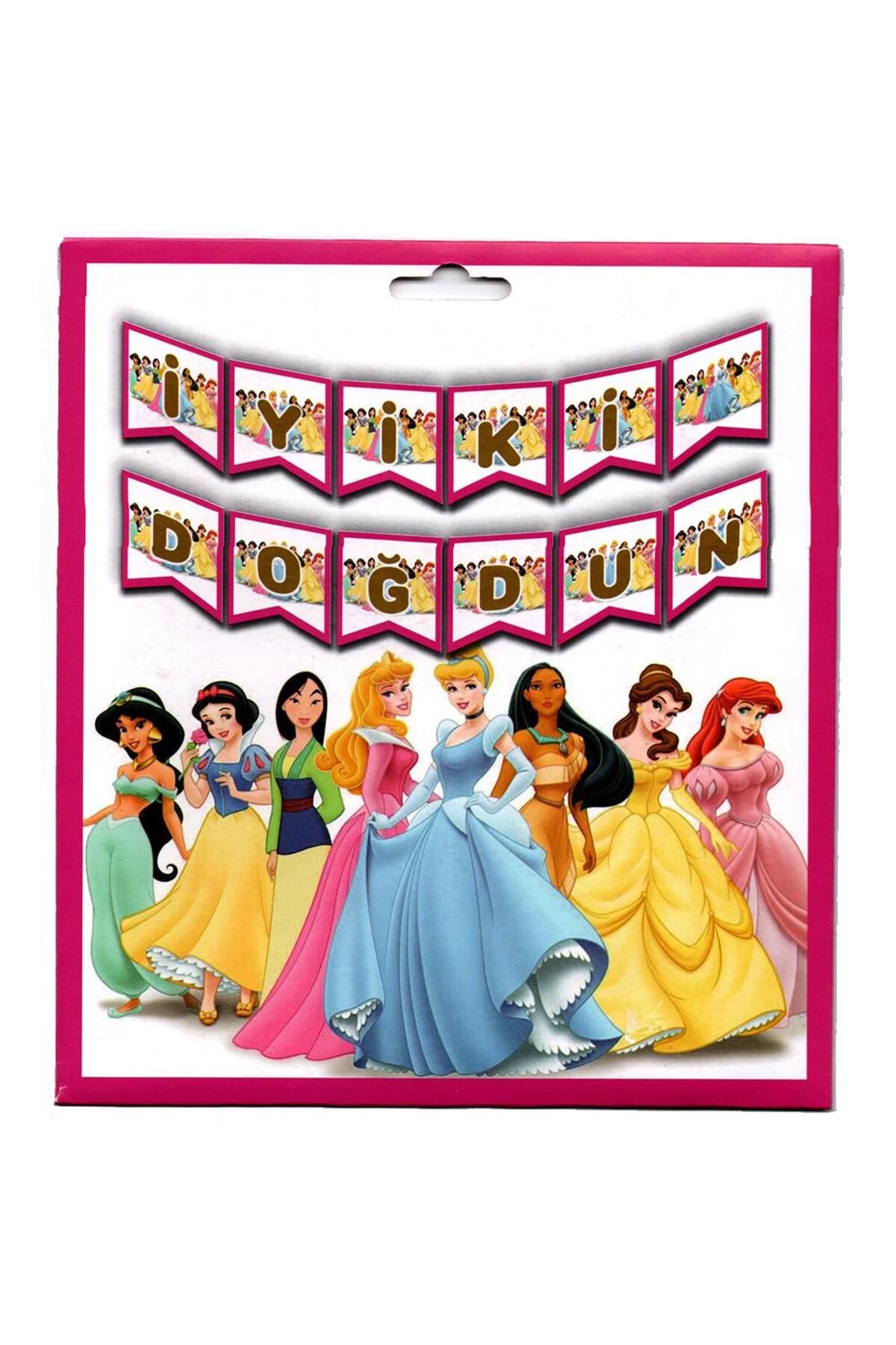 Kelebek Oyuncak Princess (Prensesler) Temalı İyiki Doğdun Banner