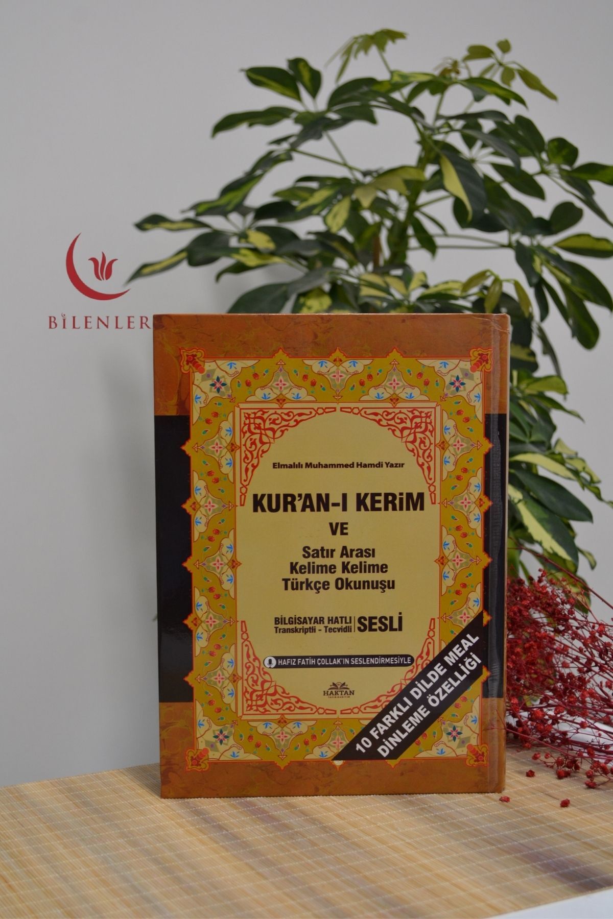 Haktan Yayın Dağıtım BİLGİSAYAR HATLI, TRANSKRİPTLİ TECVİDLİ, SESLİ CAMİ BOY KUR’AN-I KERİM