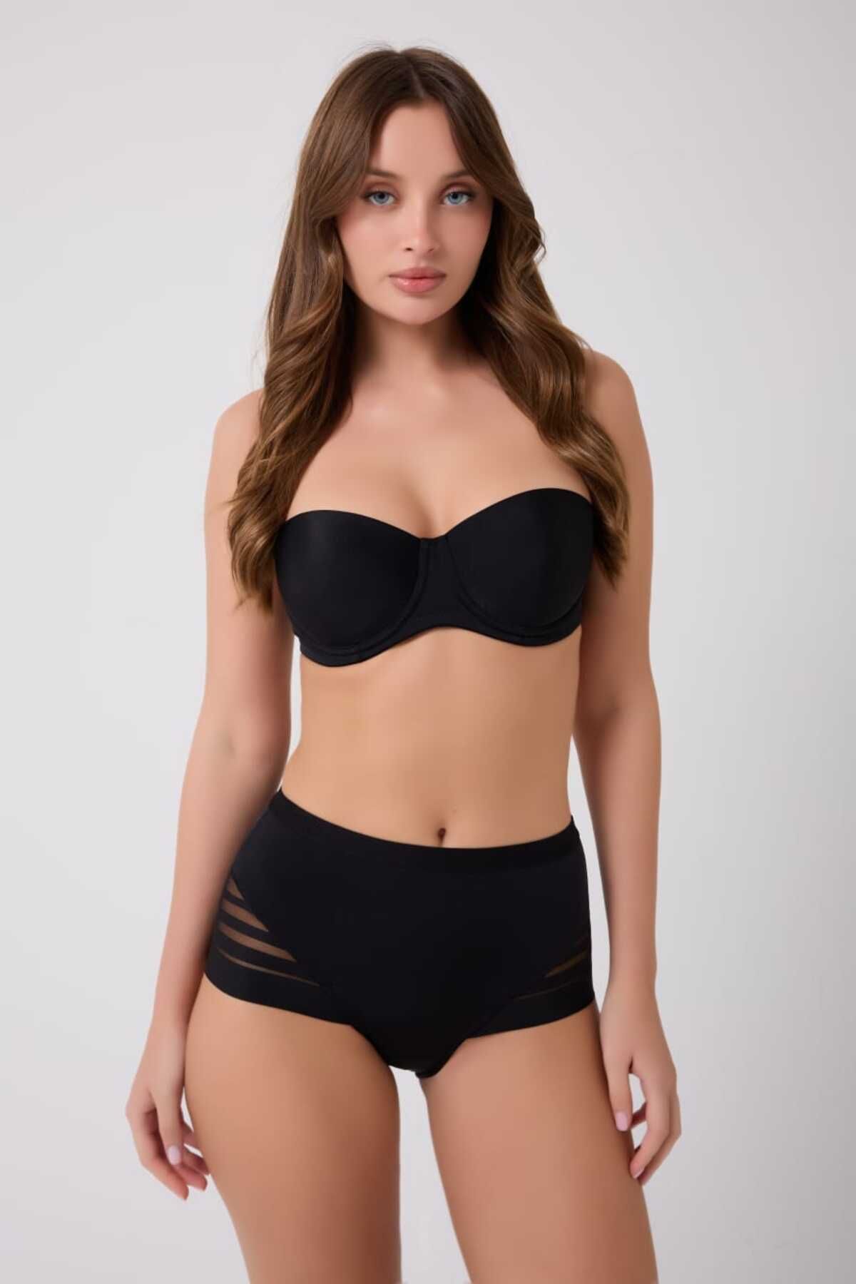 BELLİZZİ Kadın Lazer Kesim Tül Boxer 0032