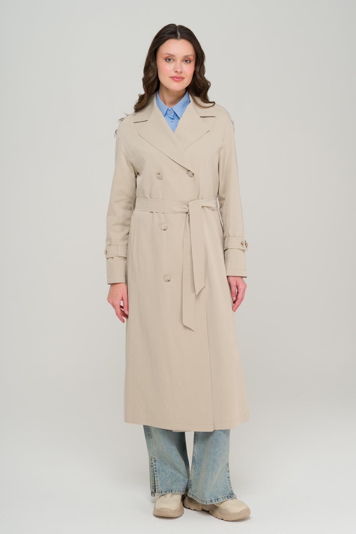 Olcay-Trenci oversize fără căptușeală - Accesoriu cu fermoar 4