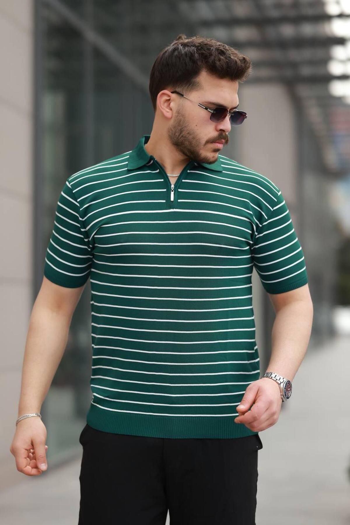 Miralbas ERKEK POLİAMİD İPLİK TRİKO ÖRME FERMUARLI POLO YAKA TİŞÖRT
