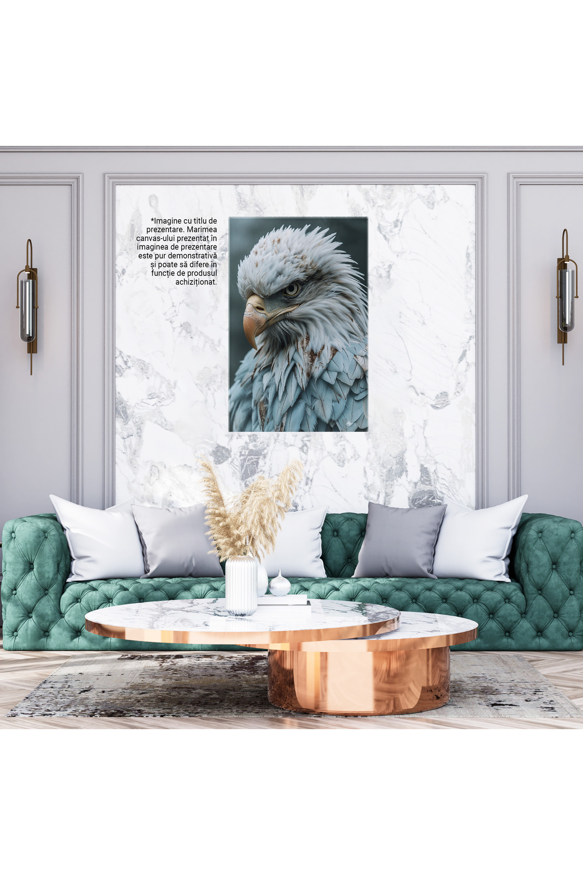 StoryGift Romania-Canvas Print In Search of Lunch The Falcon Scans the Horizon With Agile Eyes Above the Plain, 3