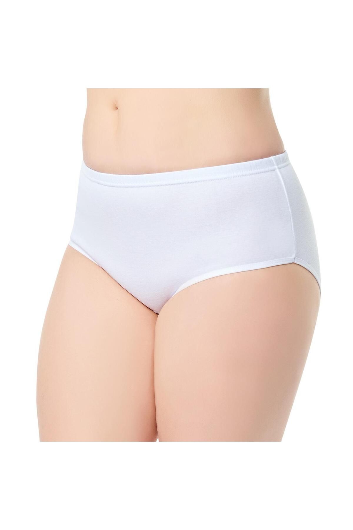 Tutku 12 li Paket Tutku Ribana Bato Geniş Lastik Külot Yüksek Bel