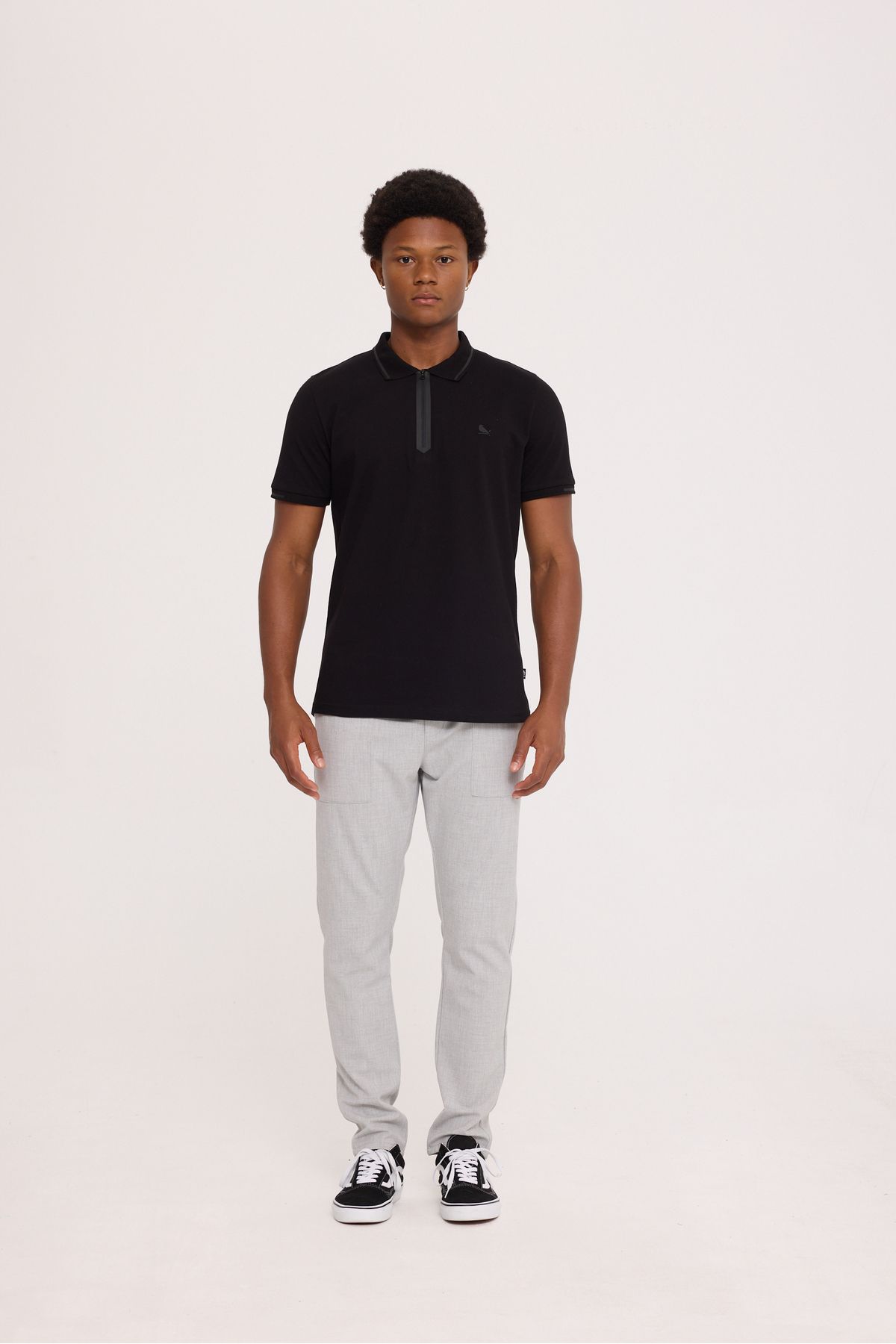 The Crow FLEXI POLO YAKA TEE SİYAH TC4612