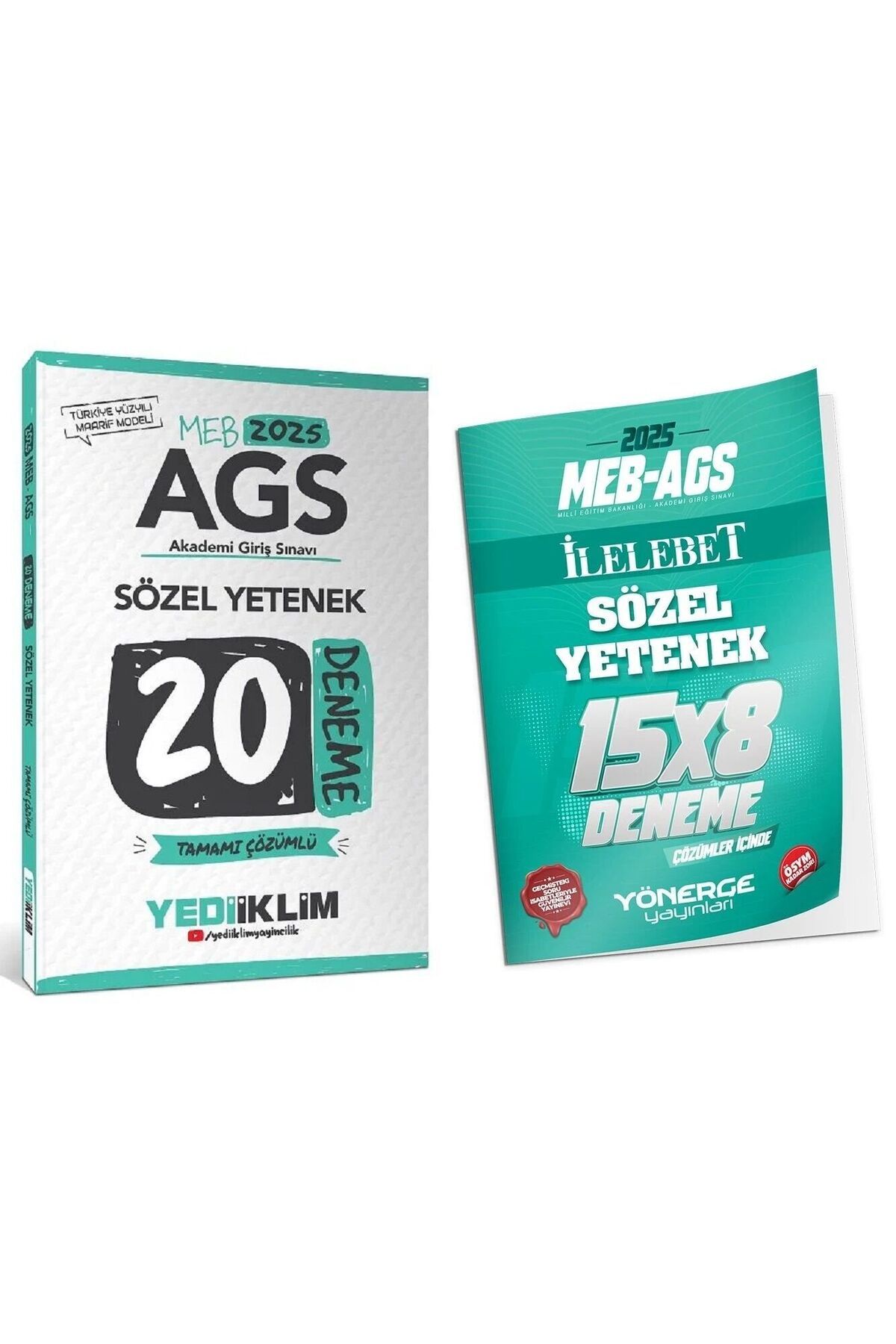 Anka Yayınları Yediiklim + Yönerge 2025 MEB-AGS Sözel Yetenek 20+8 Deneme 2 li Set Yediiklim + Yönerge Yayınları