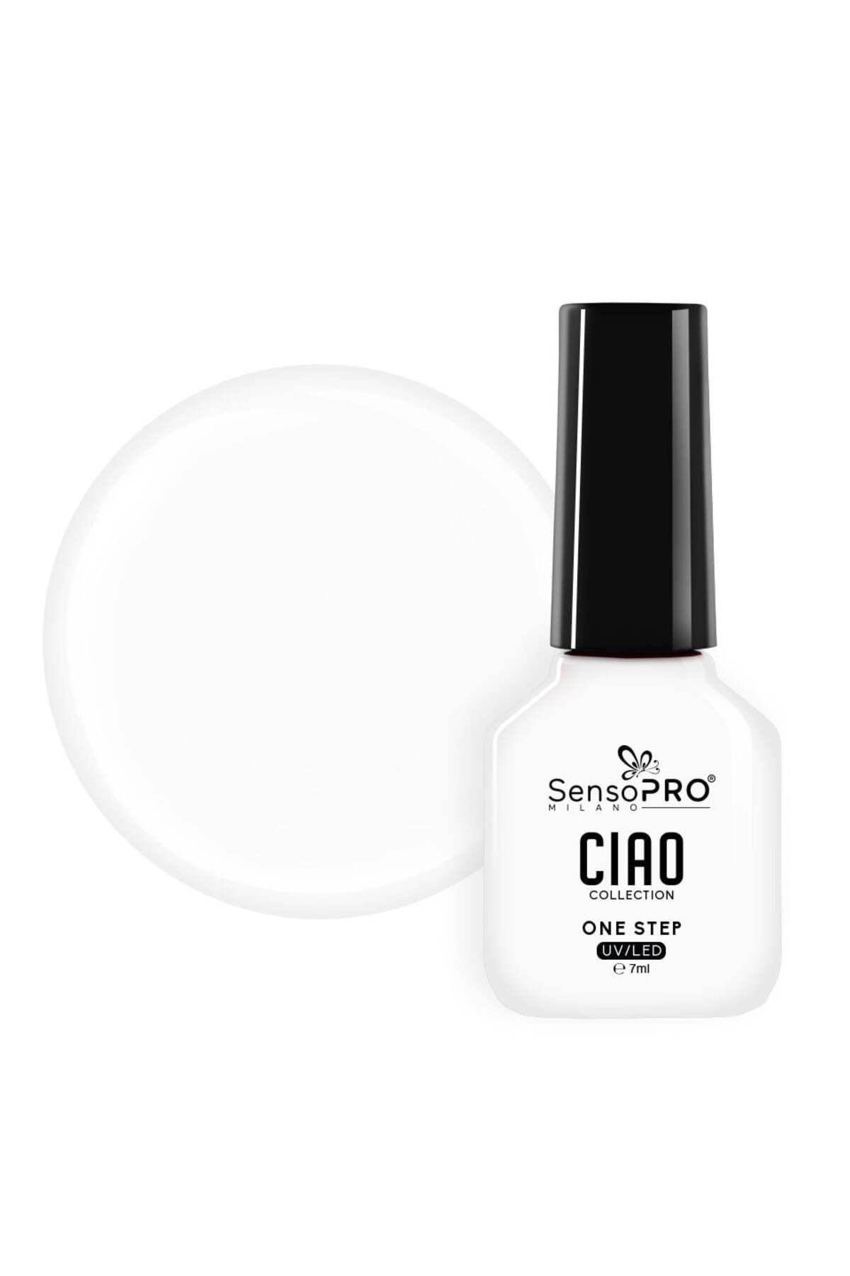 SensoPRO Milano Полуперманентен лак за нокти One Step, колекция Ciao - бял бл...