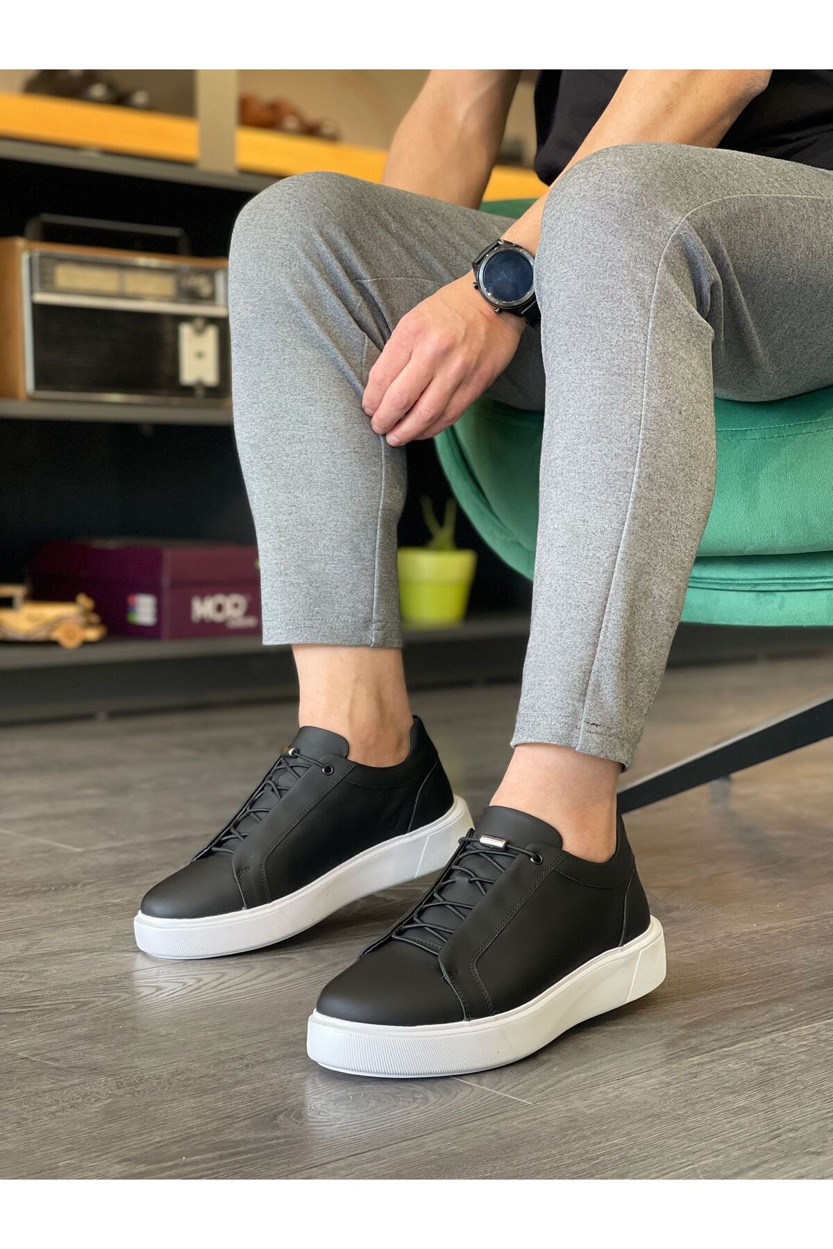 MOR KUNDURA Hakiki Deri Günlük Kullanım Sneakers Erkek Ayakkabı