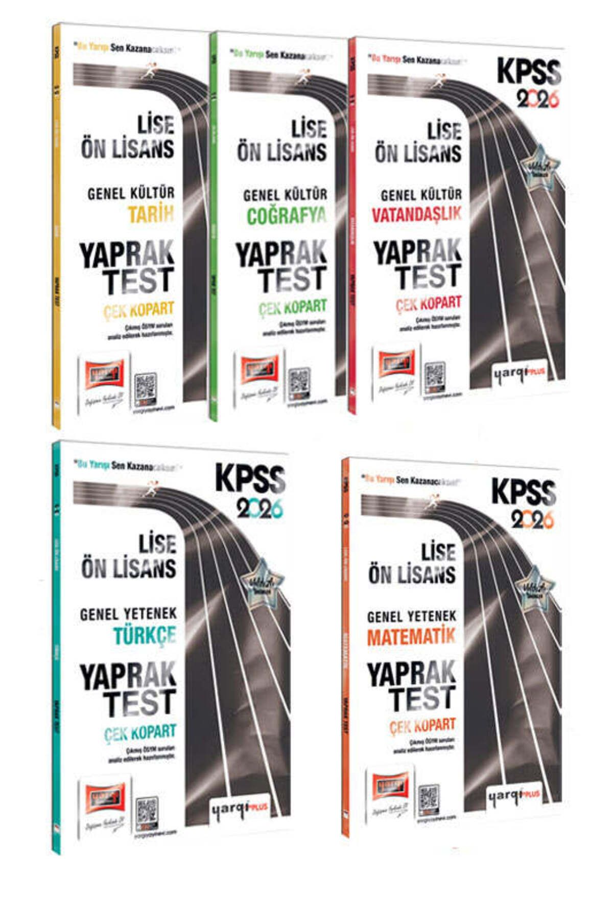 Yargı Yayınları Yargı Yayınları 2026 KPSS Lise-Ön Lisans GK-GY Tüm Dersler Yaprak Test Seti (5 Kitap)