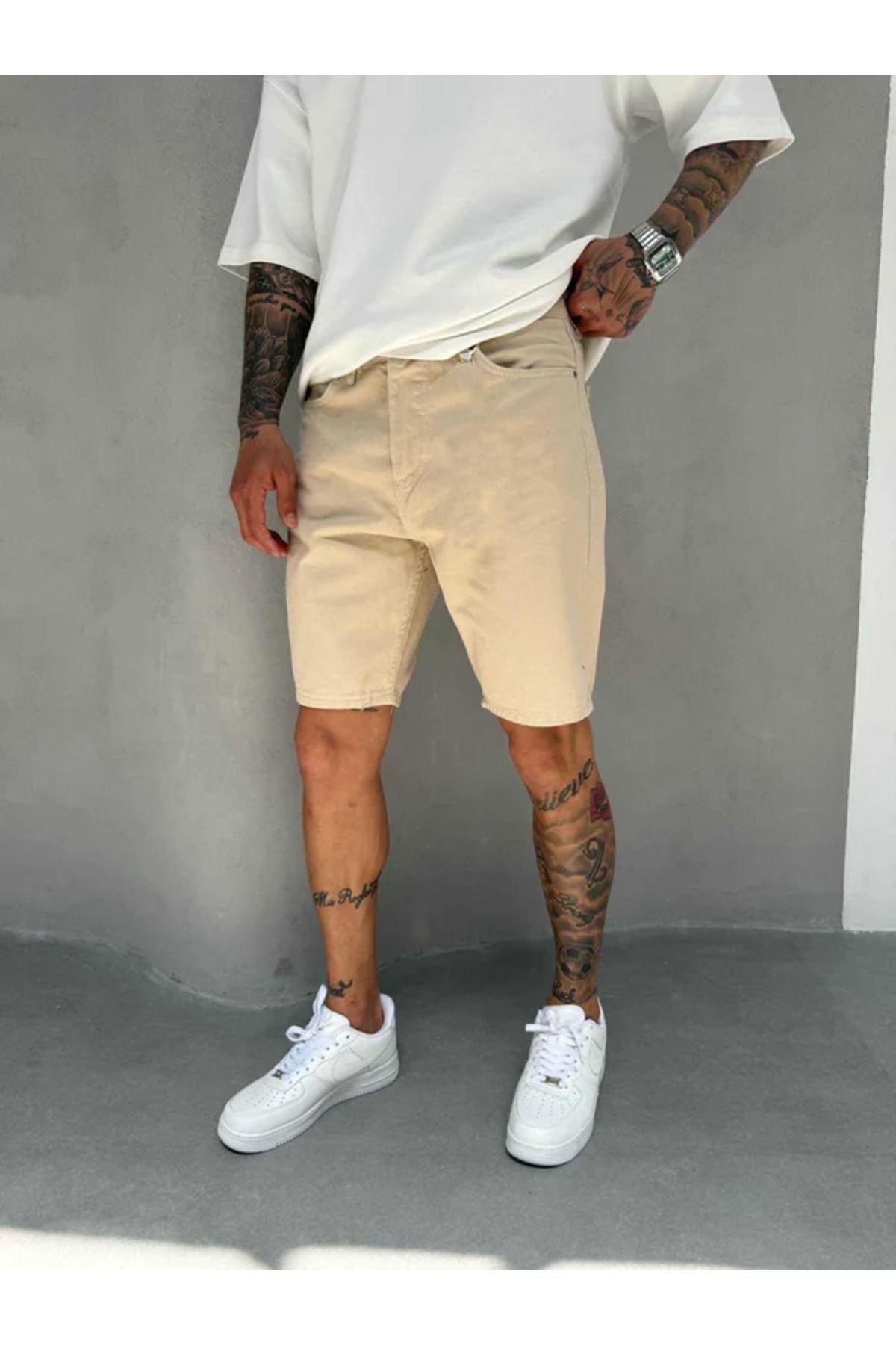 Risk Wear Summer Bej Kot Şort
