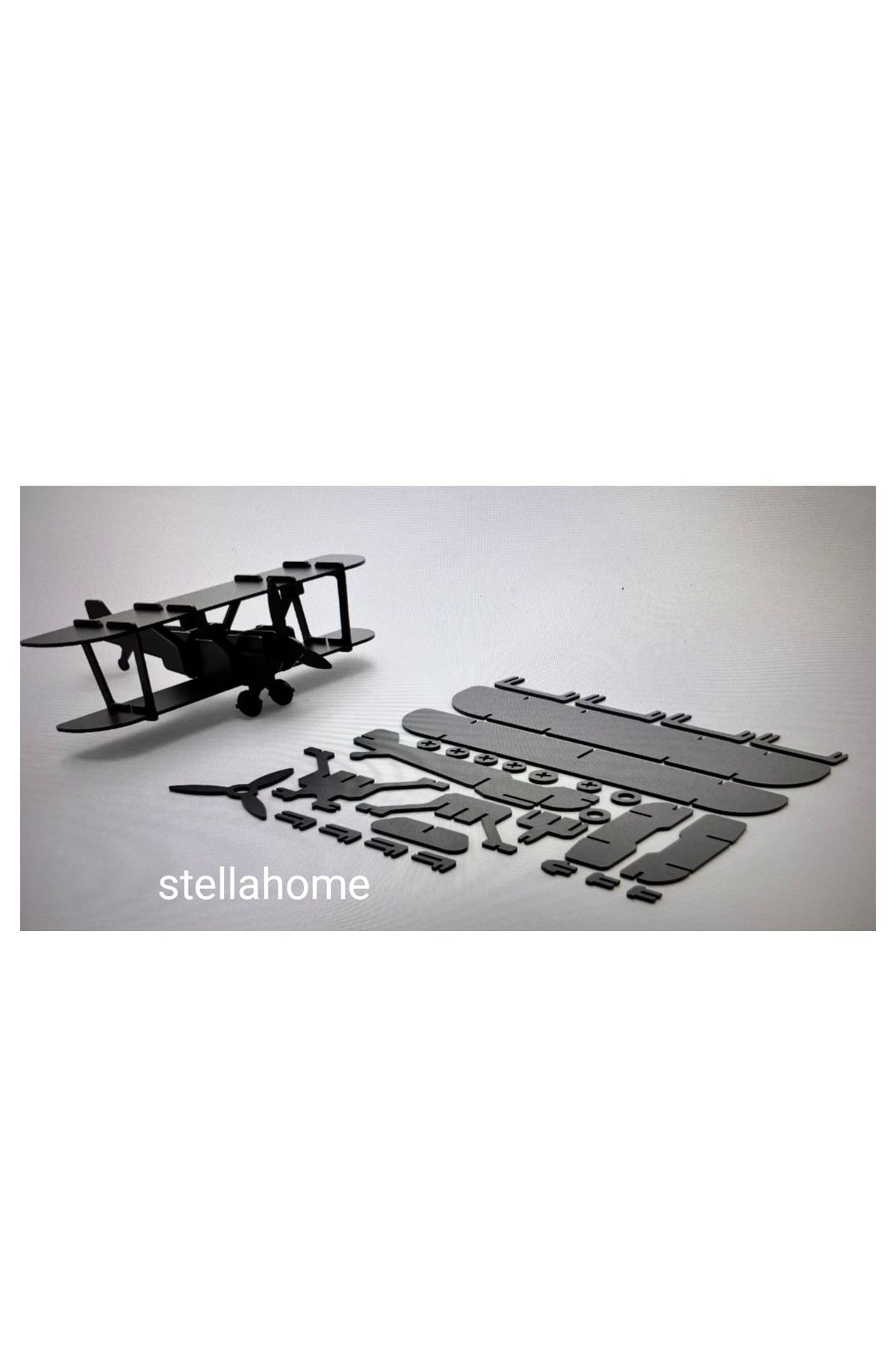 Home Uçak kiti kendin yap siyah dekoratif maket