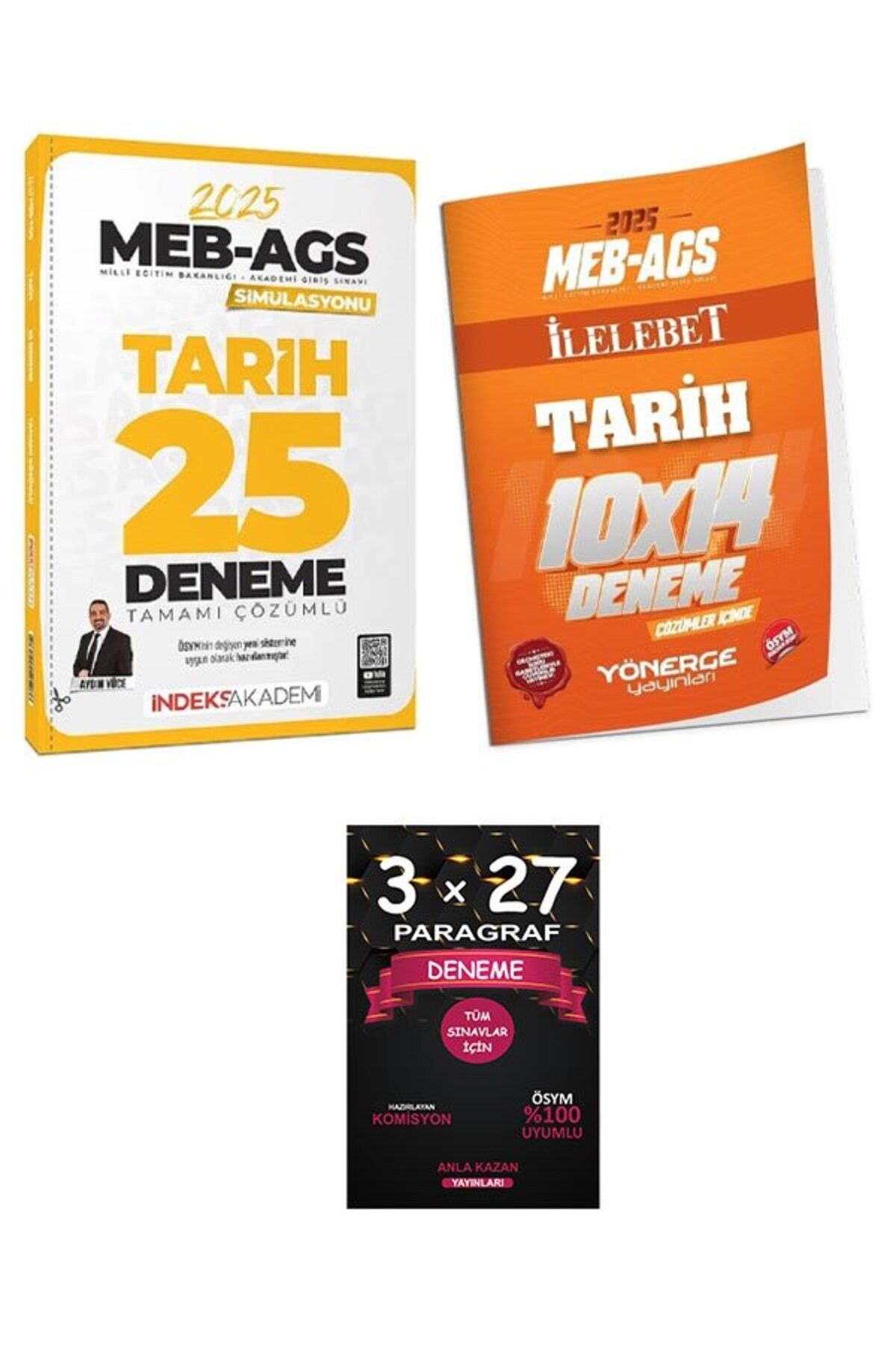 Anla Kazan Yayınları İndeks + Yönerge 2025 MEB-AGS Simülasyonu Tarih 25+14 Deneme 2 li Set+AnlaKAzan Paragraf