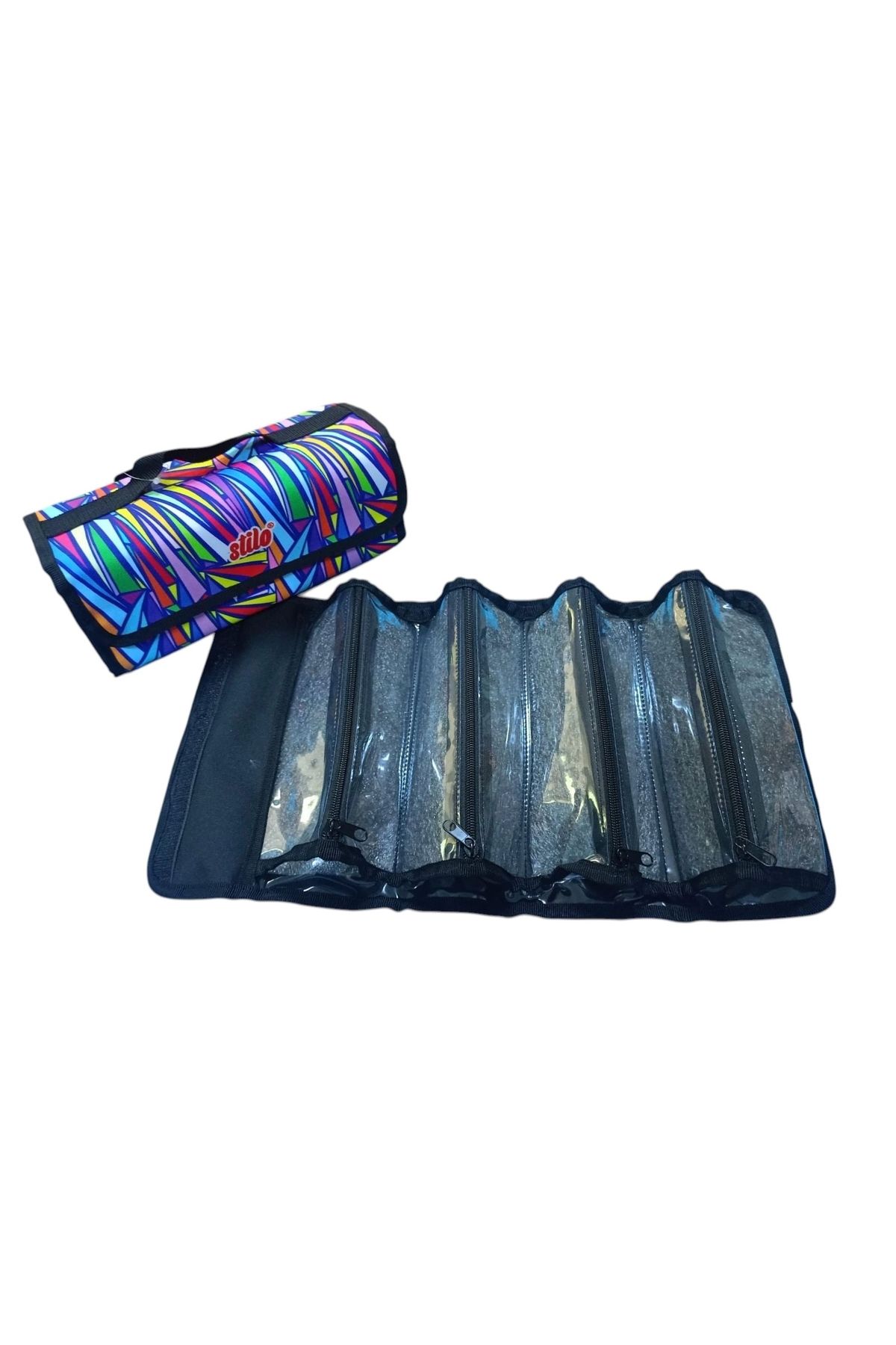 Stilo STİLO KUMAŞ DÖRTLÜ KALEM ÇANTASI DESENLİ ( Desen-6 )