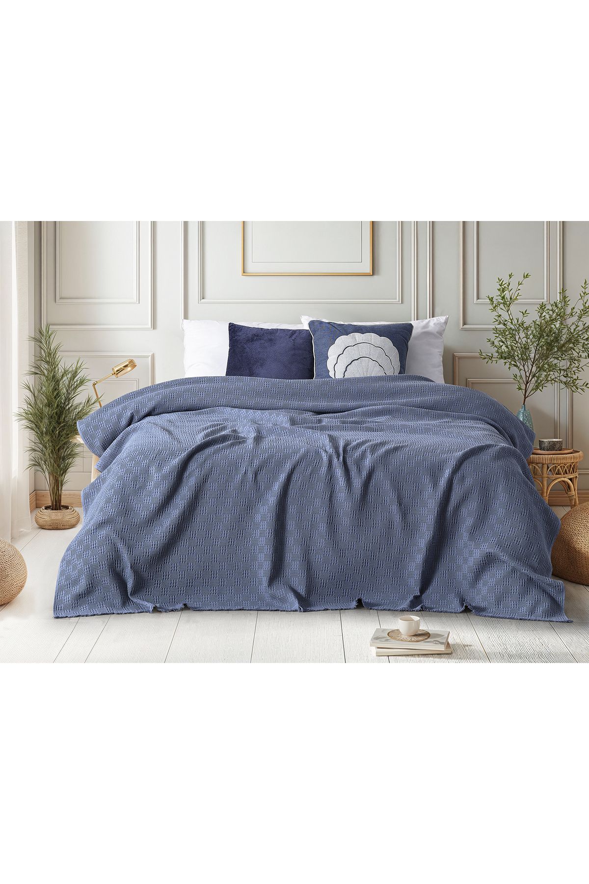 Doqu Home Masal Pike Takımı Çift Kişilik Indigo