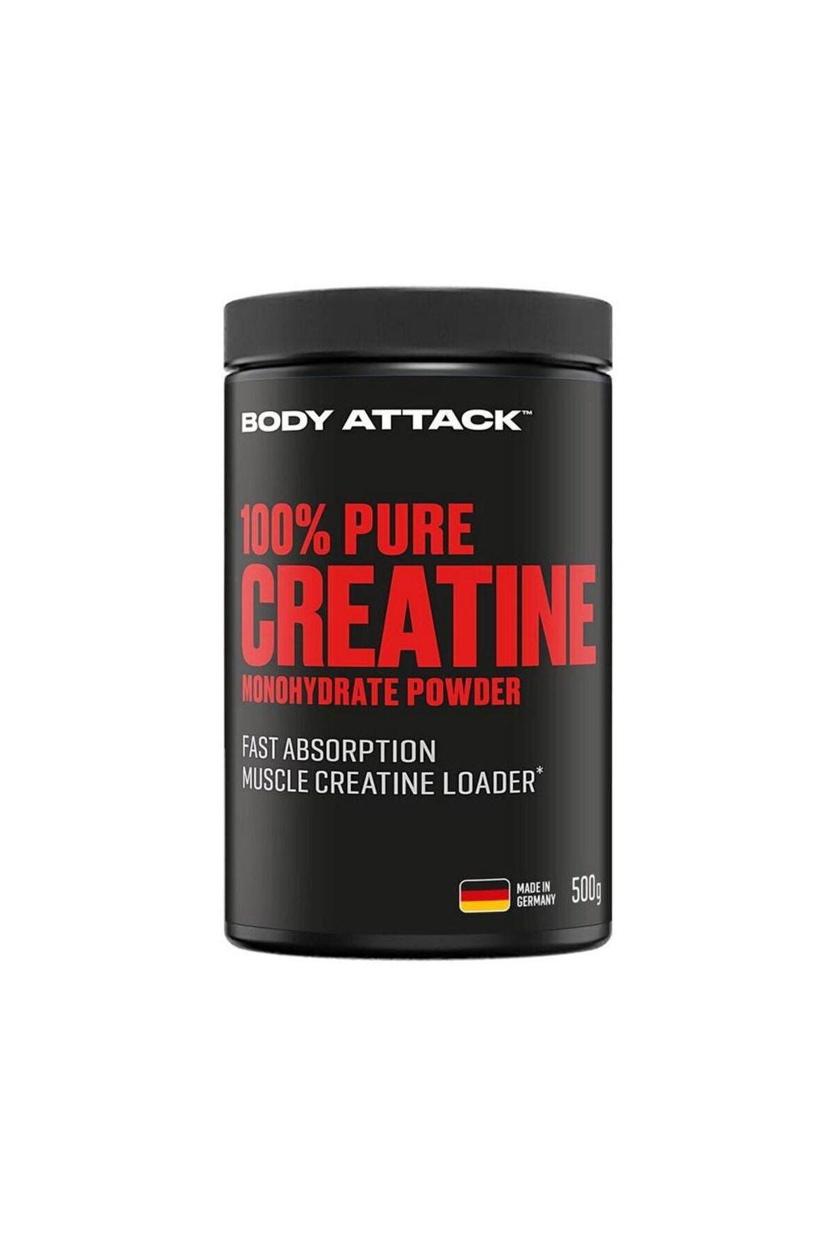 Body Attack 100% Creatina Monohidrata Pura, Pudra, 500g, Supliment Crestere Masa Musculara - One Size