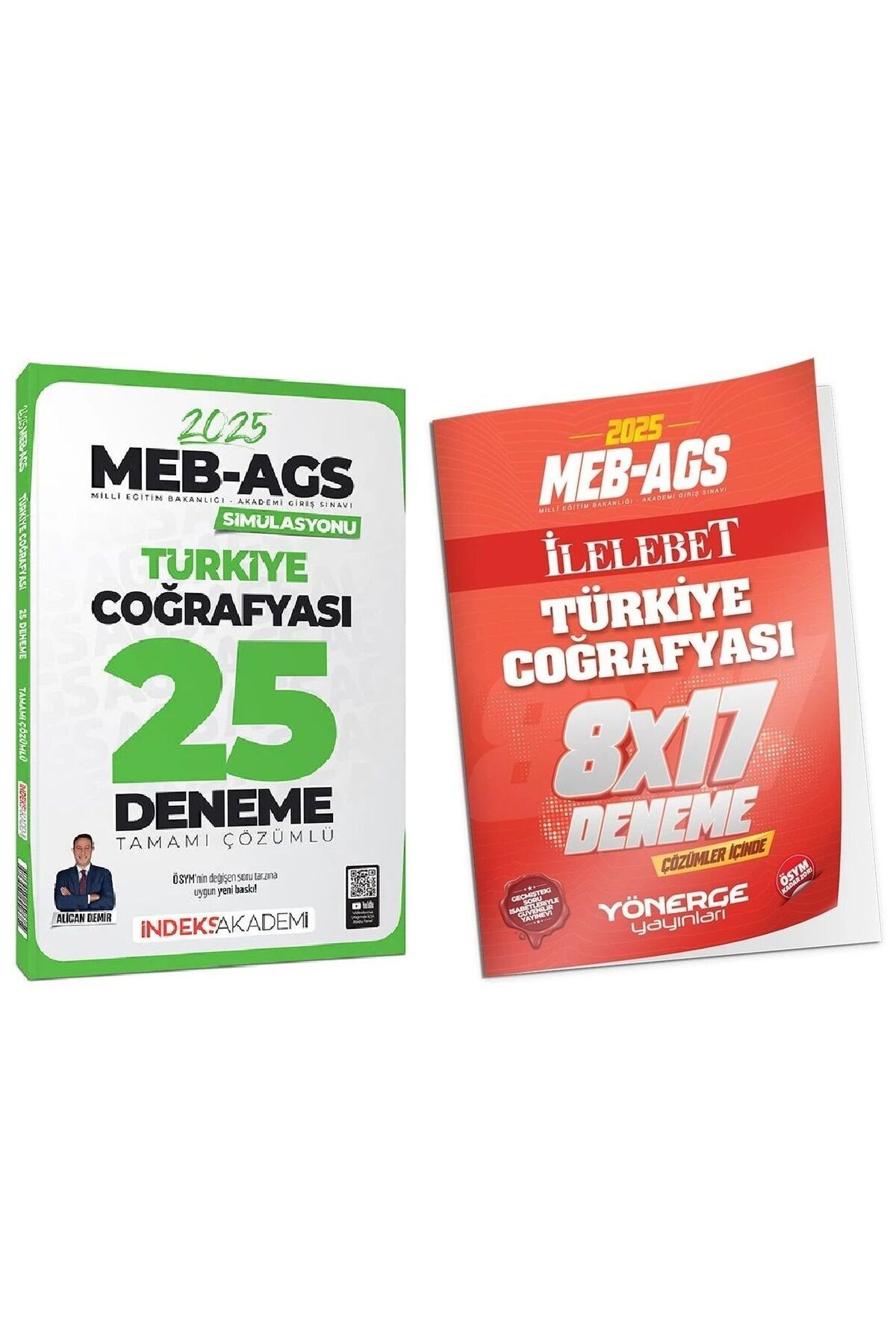 İndeks Akademi İndeks + Yönerge 2025 MEB-AGS Simülasyonu Türkiye Coğrafyası 25+17 Deneme 2 li Set - Alican Demir İn