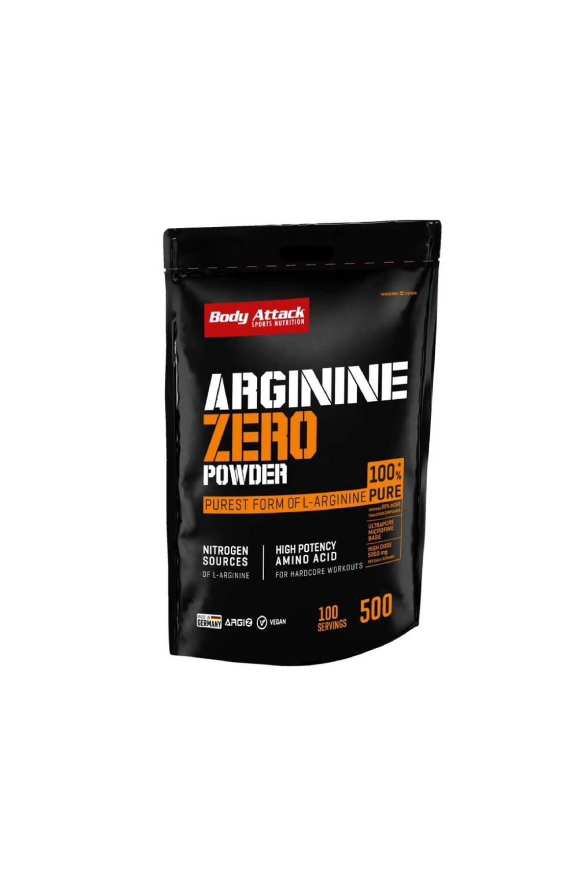 Body Attack Arginina Zero Pudra, 500g, Body Attack, Oxid Nitric - One Size