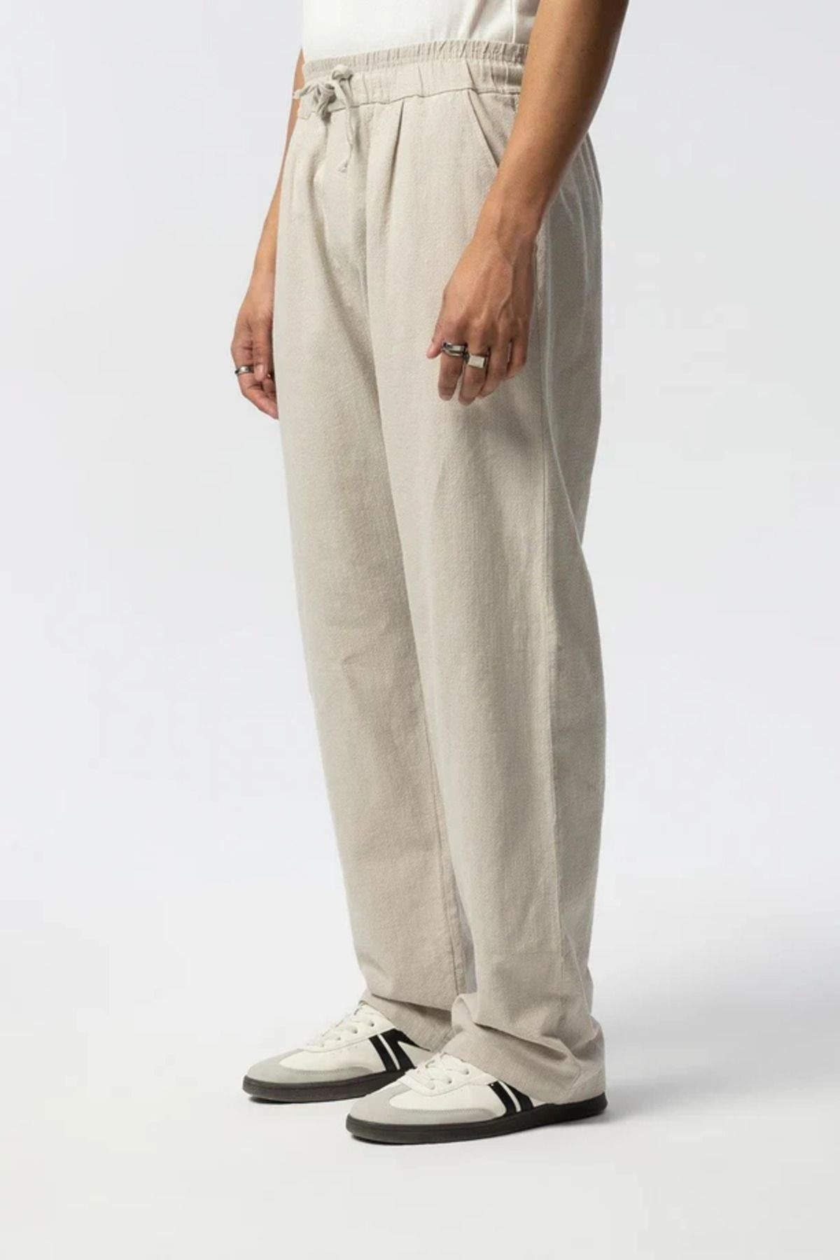 Risk Wear Müslin Keten Baggy Pantolon