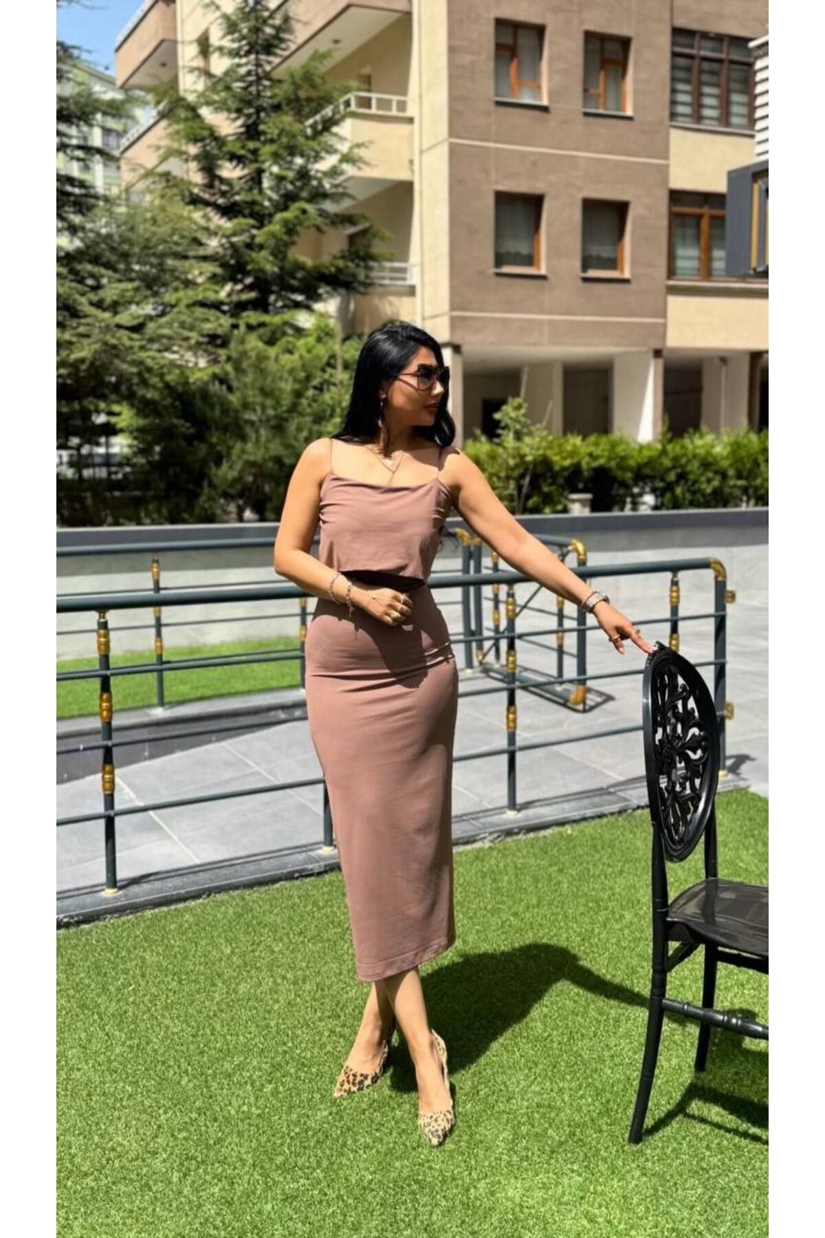Gülşen Gök Butik Straplez Midi Boy Elbise