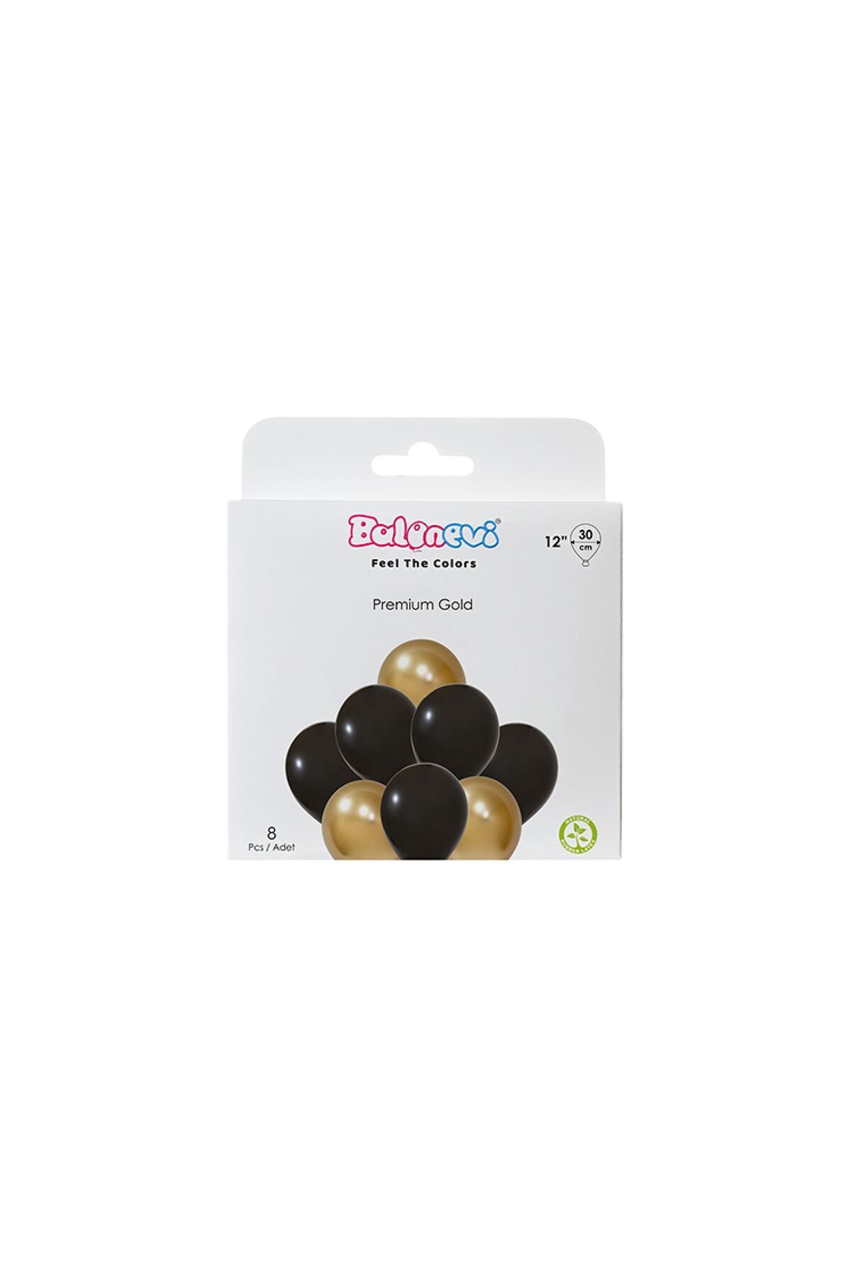TATLI GÜNLER SİYAH&GOLD 12" BALON SETİ 8'Lİ