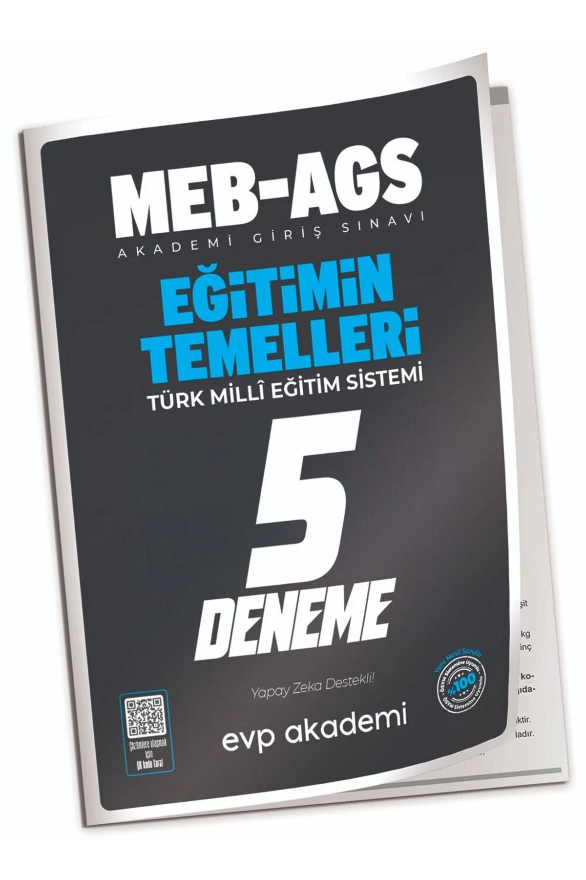 evp akademi 2025 MEB-AGS Eğitimin Temelleri 5 Deneme Çözümlü EVP Akademi