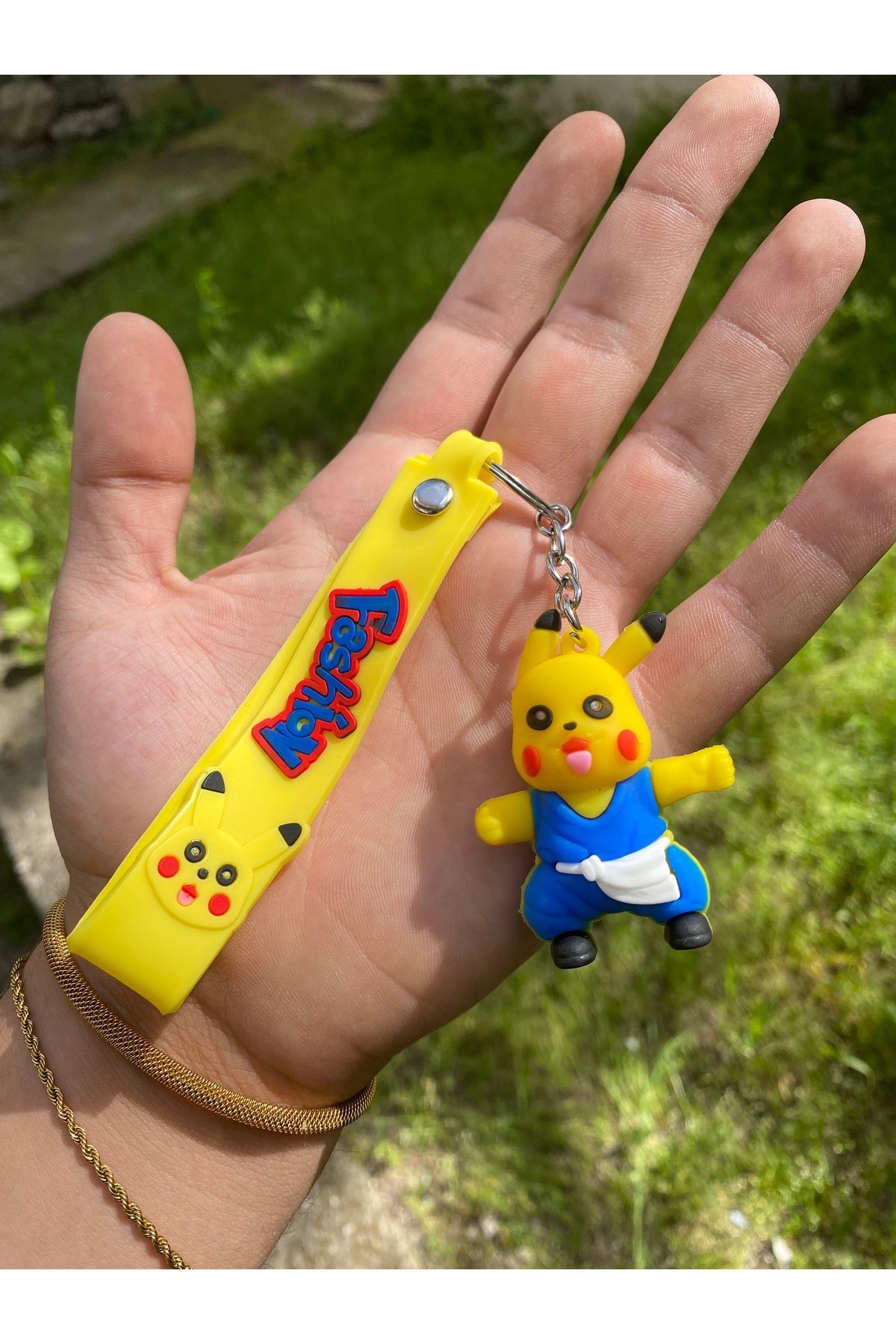 AYZENA 3D Yumuşak Silikon Pokemon Anahtarlık (Tekli)