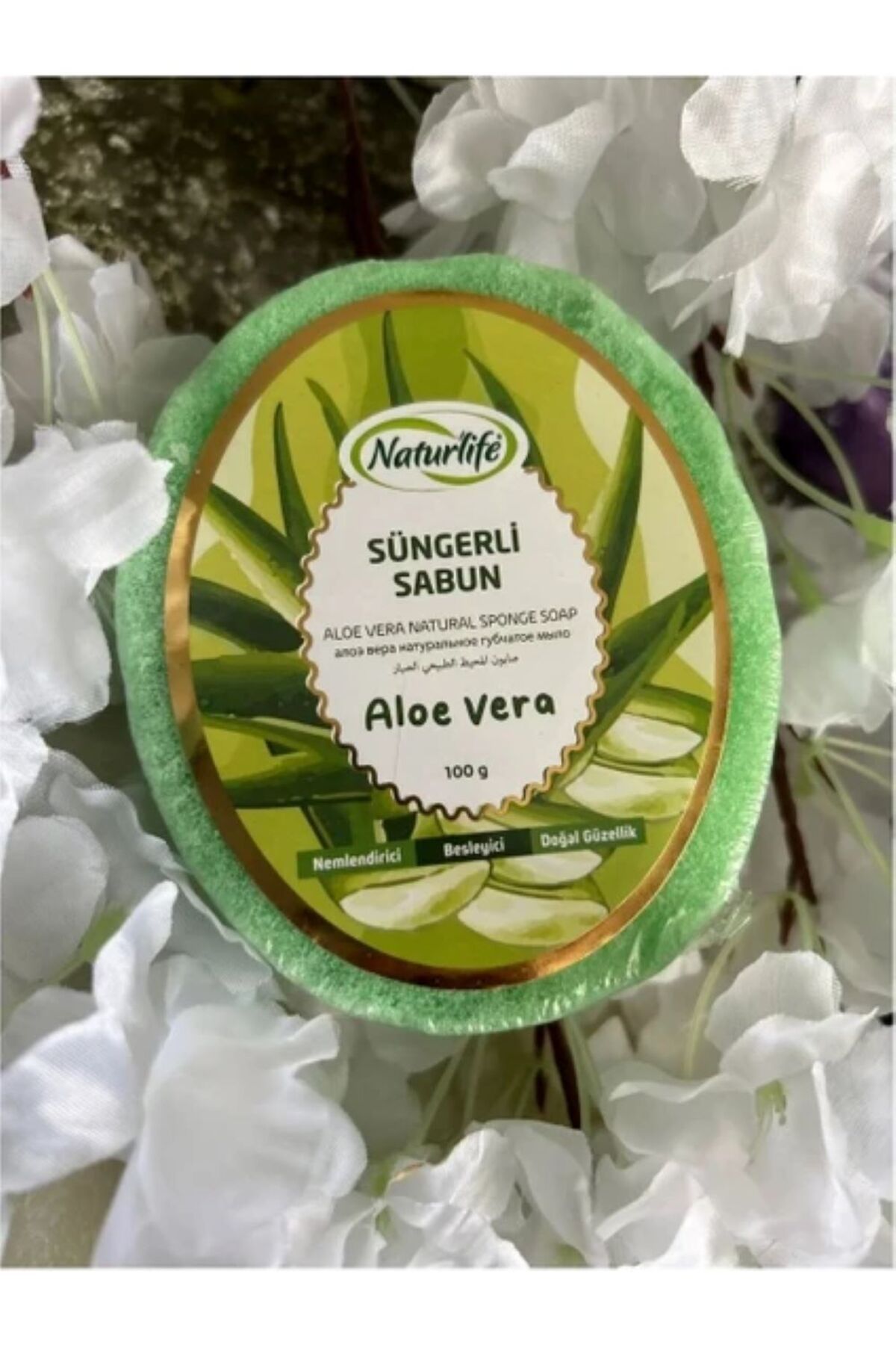 Naturlife NATURLİFE ALOE VERA SÜNGERLİ SABUN 100GR