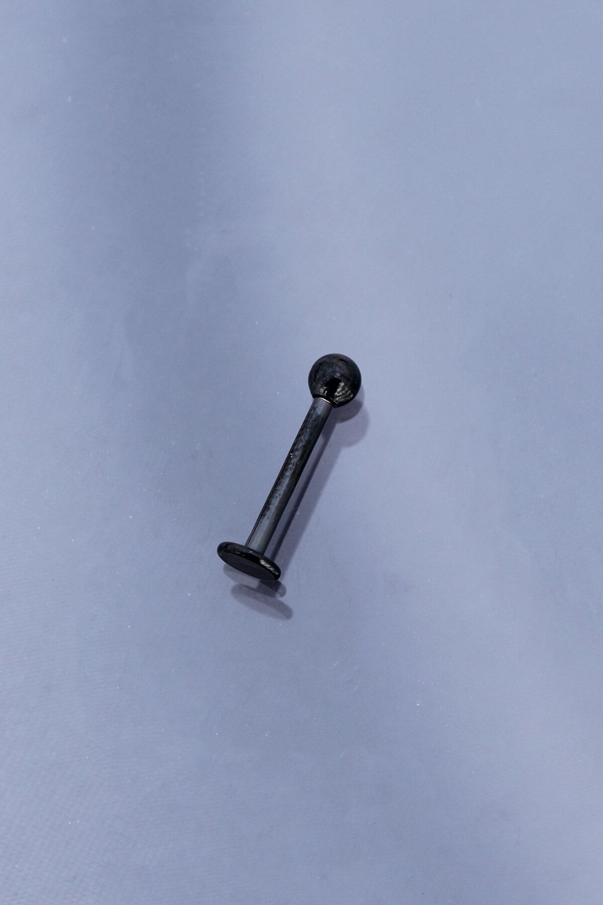 STİLLOVE Siyah Düz Bar Tek Taraflı Top Model 316L Cerrahi Çelik Piercing SL11534