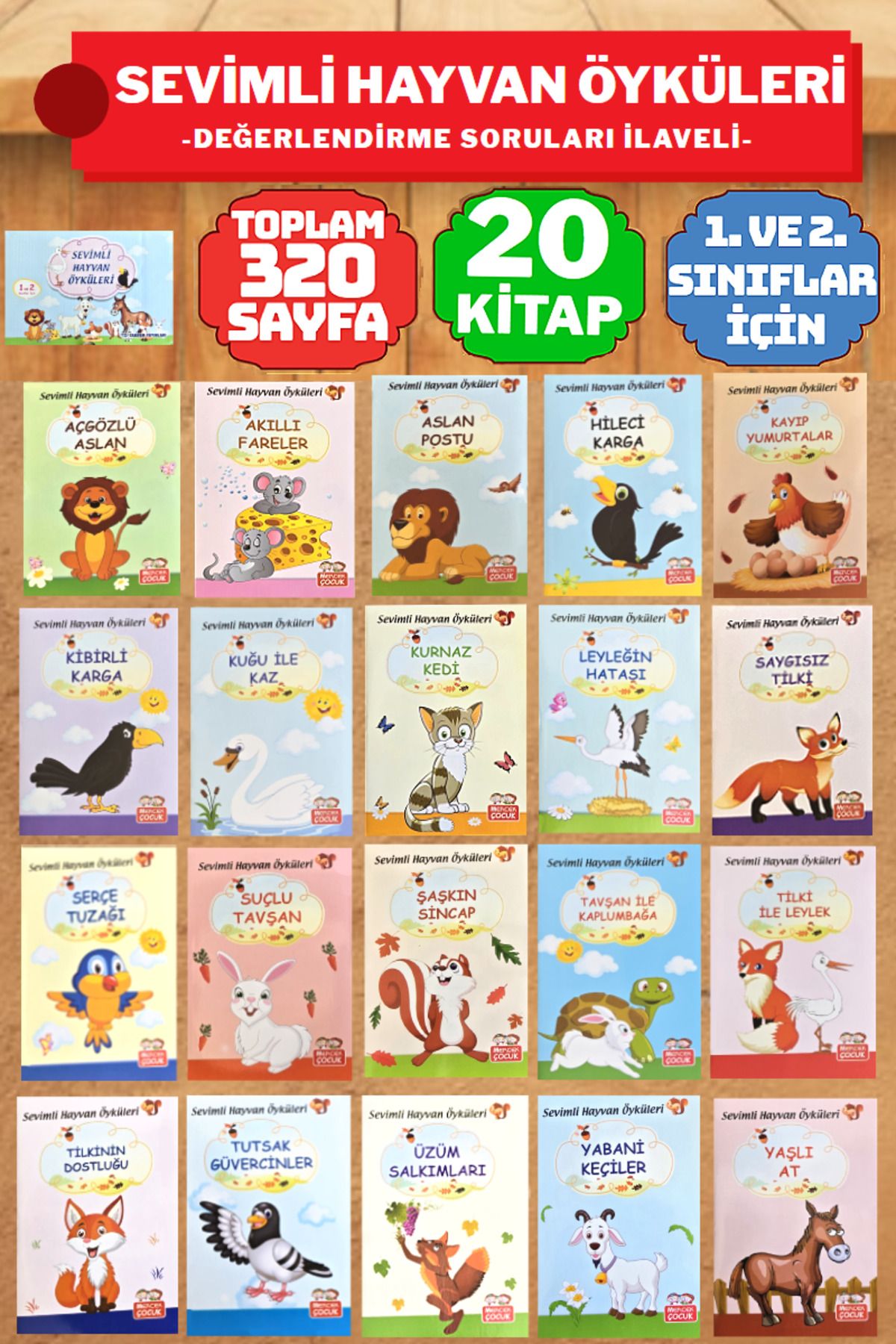Panem Yayınları 1. ve 2. Sınıflar İçin Tavsiyeli Kolay Okuma Hikaye Kitapları | Tam 20 Adet Sevimli Hayvan Öyküleri