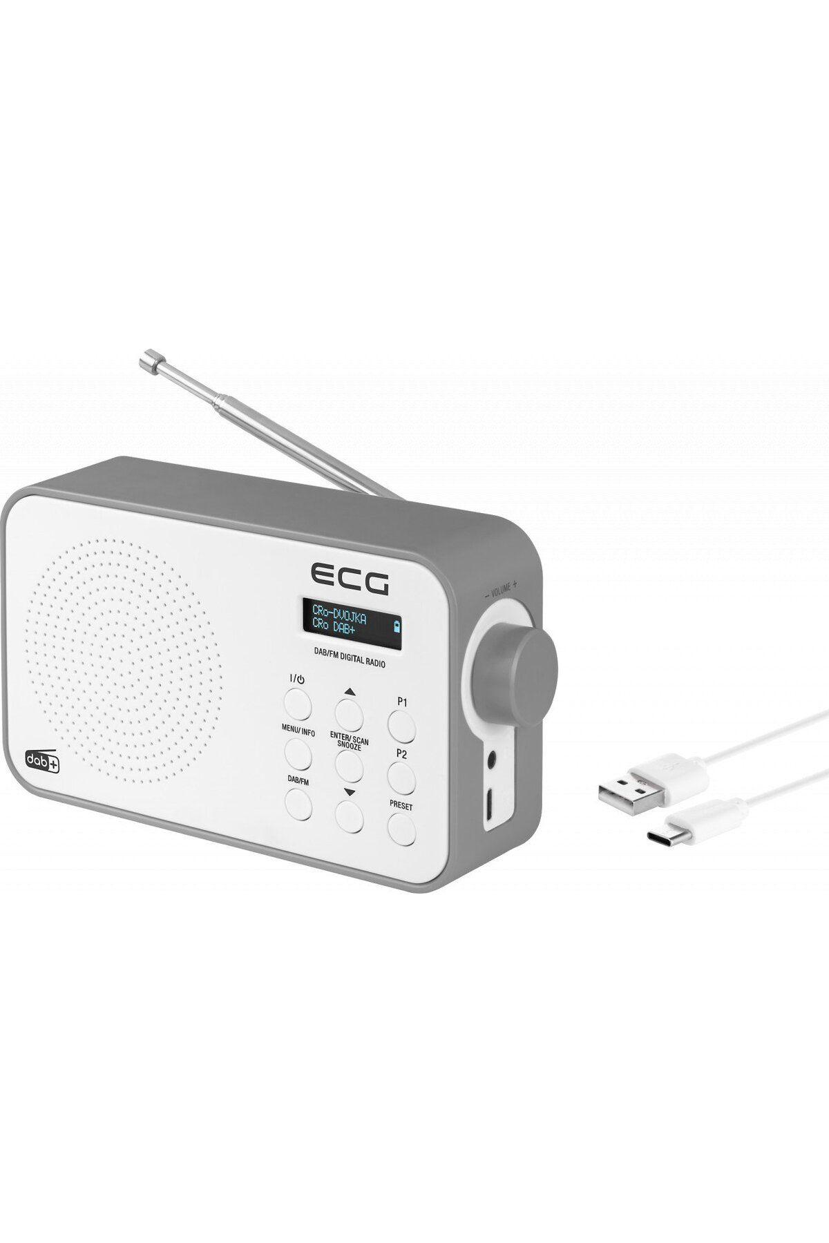 ECG-Portable Radio Rd 110 DAB With DAB And FM Tuner, White, 1.2 W, 30 Station Memory 11
