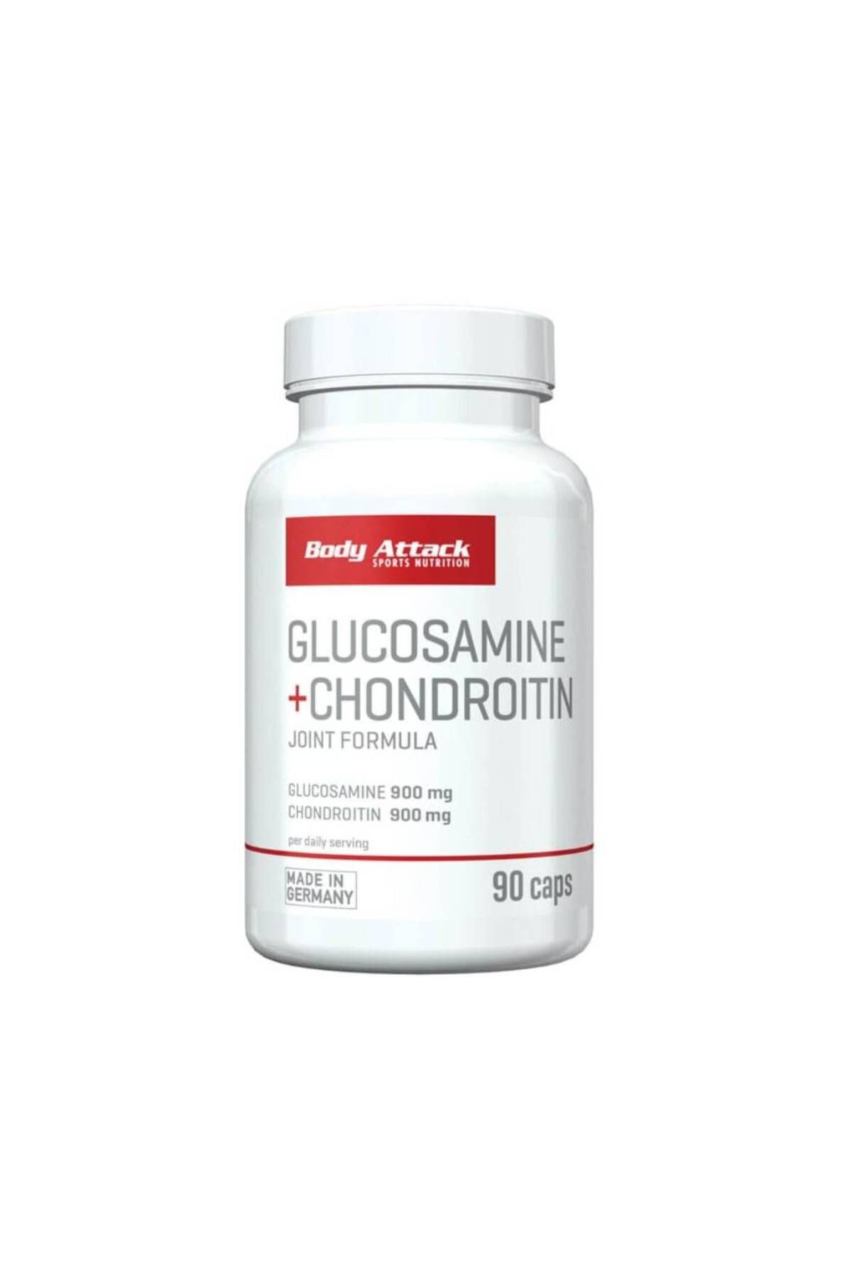 Body Attack Glucozamina + Condroitina, 90 Capsule, Body Attack, Supliment Alimentar Pentru Oase Si Articulatii - One Size