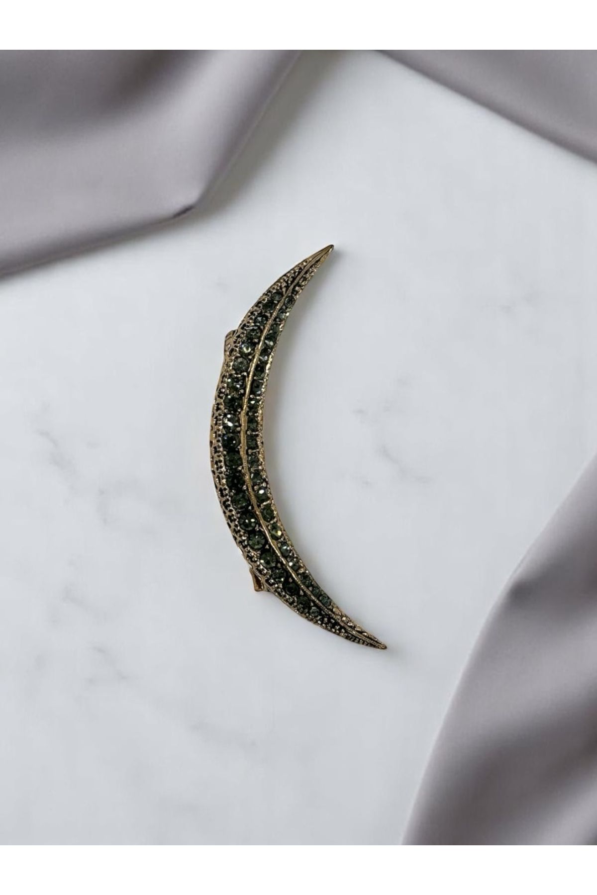 FUYA JEWELLERY Elmas Montür Hilal Broş