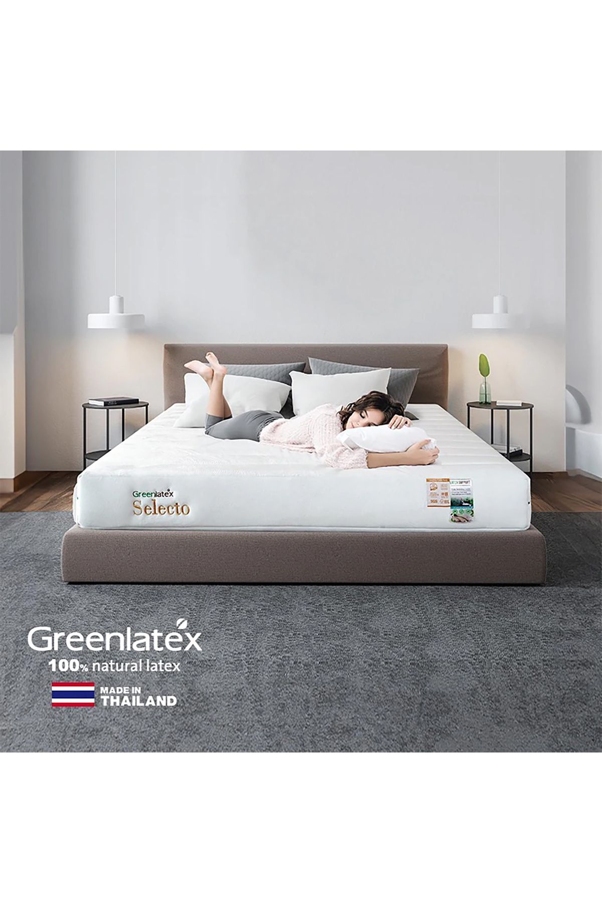 BACK COMFORT-Selecto 100% Natural Latex Mattress |Firm Support & Premium Comfort |20cm Height | Made in Thailand 1
