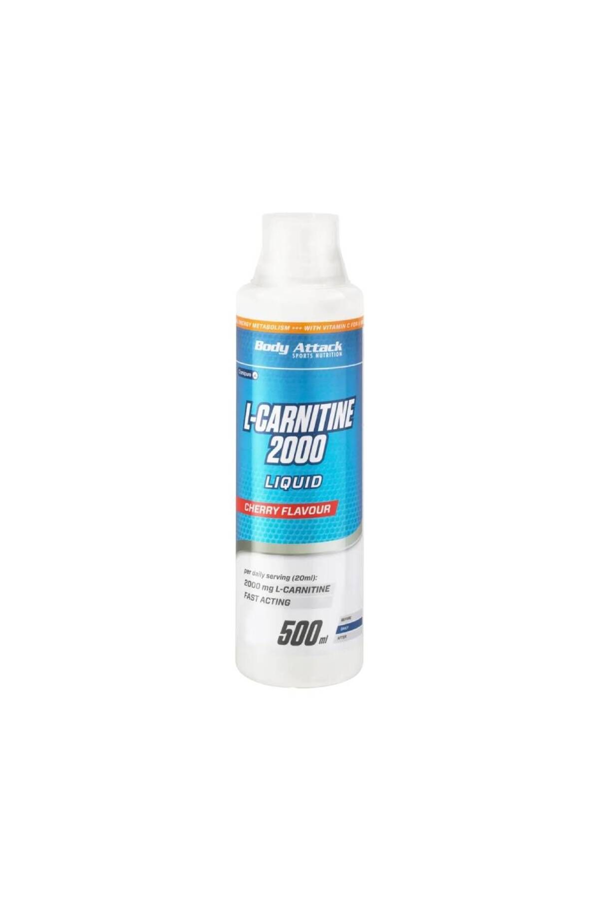 Body Attack L-carnitina 2000, Lichida, 500ml, Body Attack, Supliment Slabire Cherry - One Size