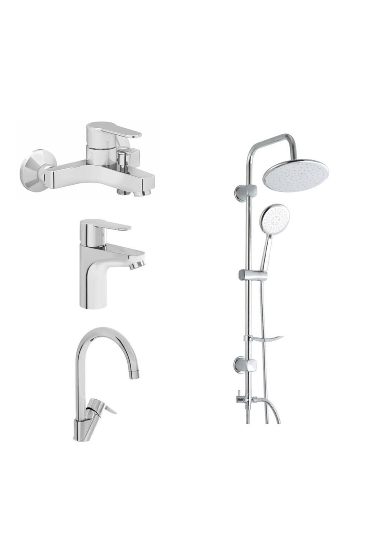 Artema Win S Banyo Bataryası + Lavabo Bataryası + Eviye Bataryası + Bolero Duş Seti
