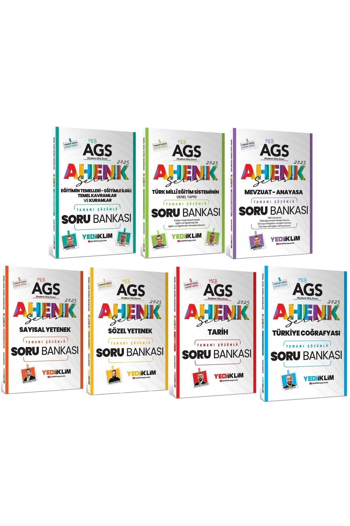 Anka Yayınları Yediiklim 2025 MEB-AGS Tüm Dersler Soru Bankası 7 li Set Ahenk Serisi Yediiklim Yayınları